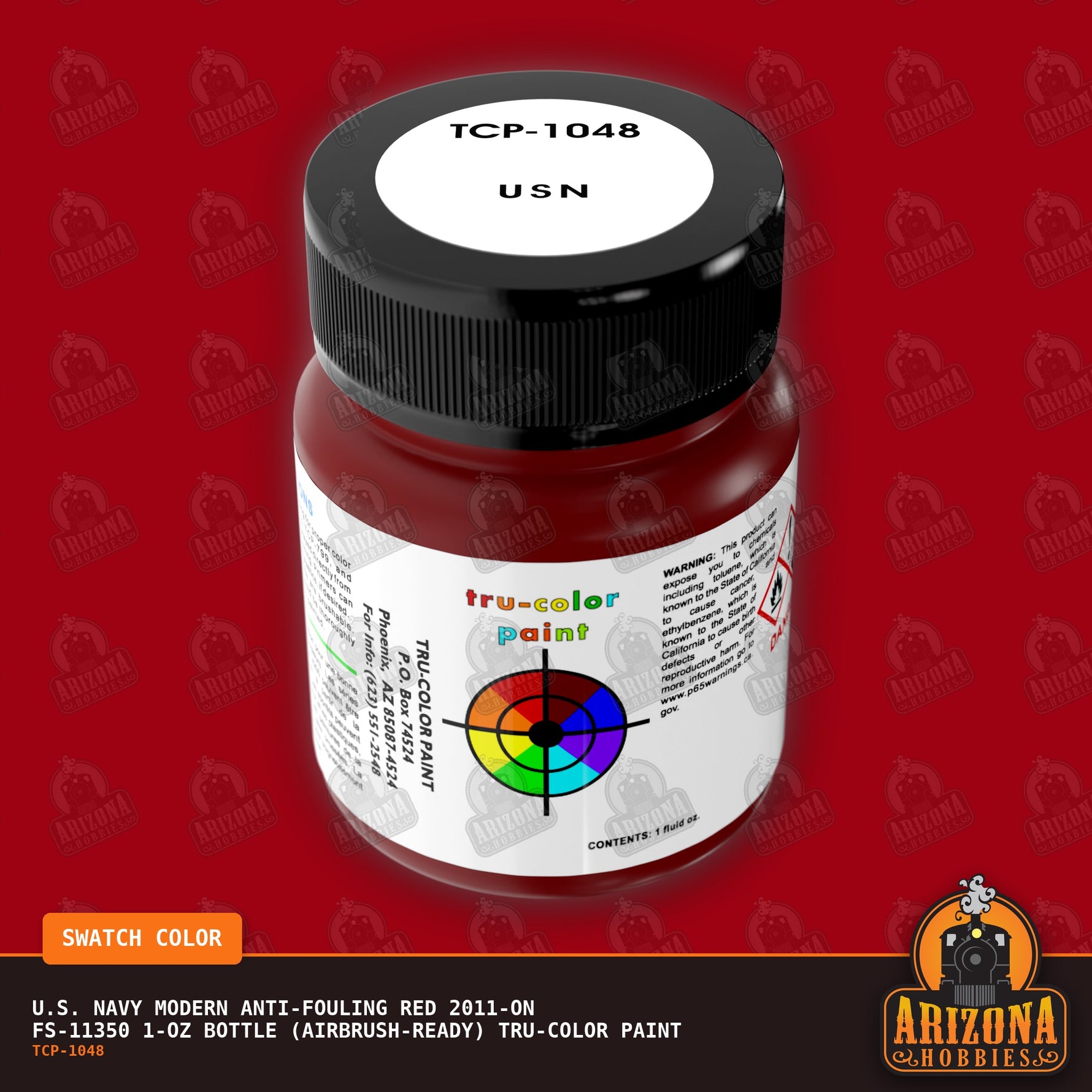 U.S. Navy Modern ANTI-FOULING RED 2011-on FS-11350 1-oz bottle (Airbrush-ready) Tru-Color Paint