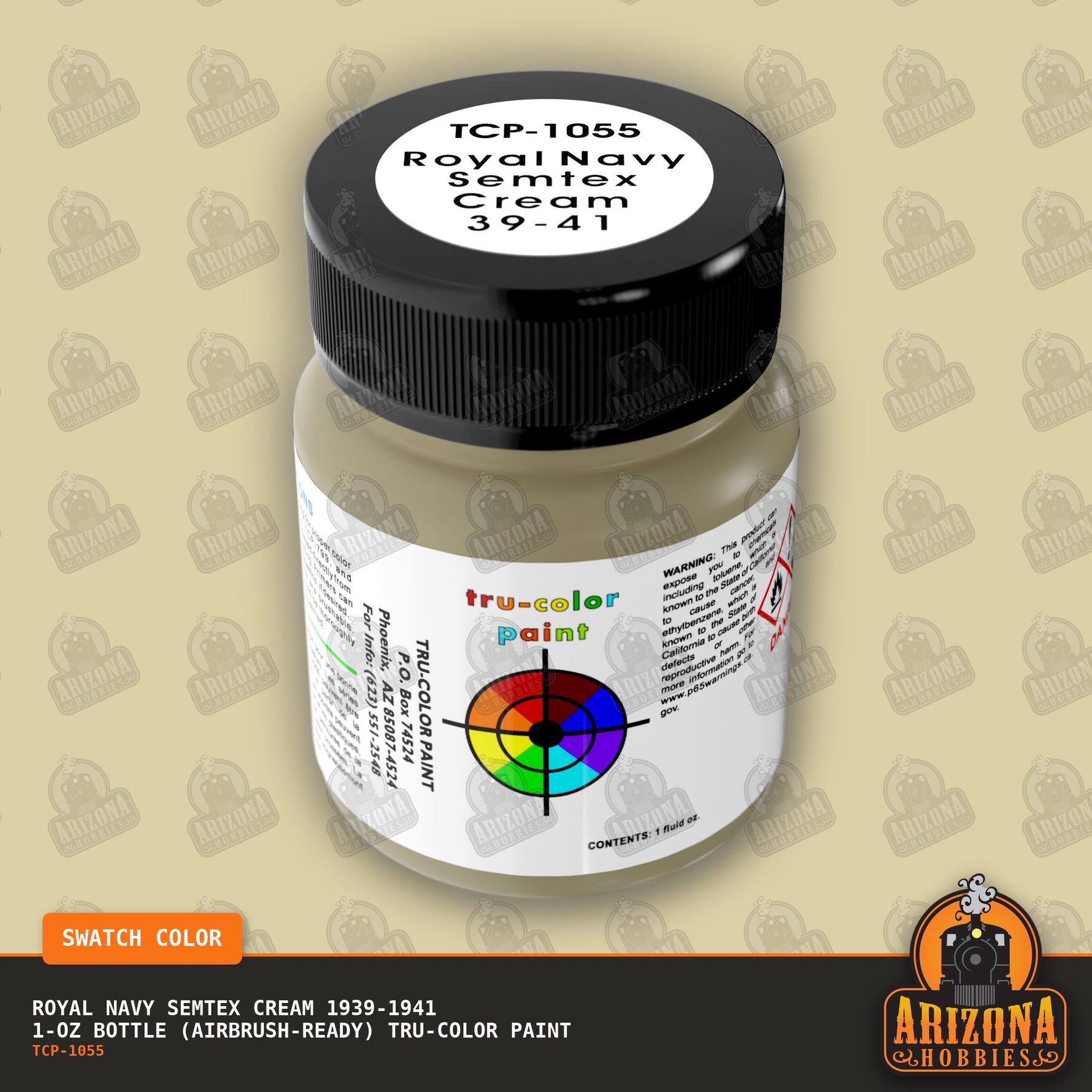 Royal Navy SEMTEX CREAM 1939-1941 1-oz bottle (Airbrush-ready) Tru-Color Paint