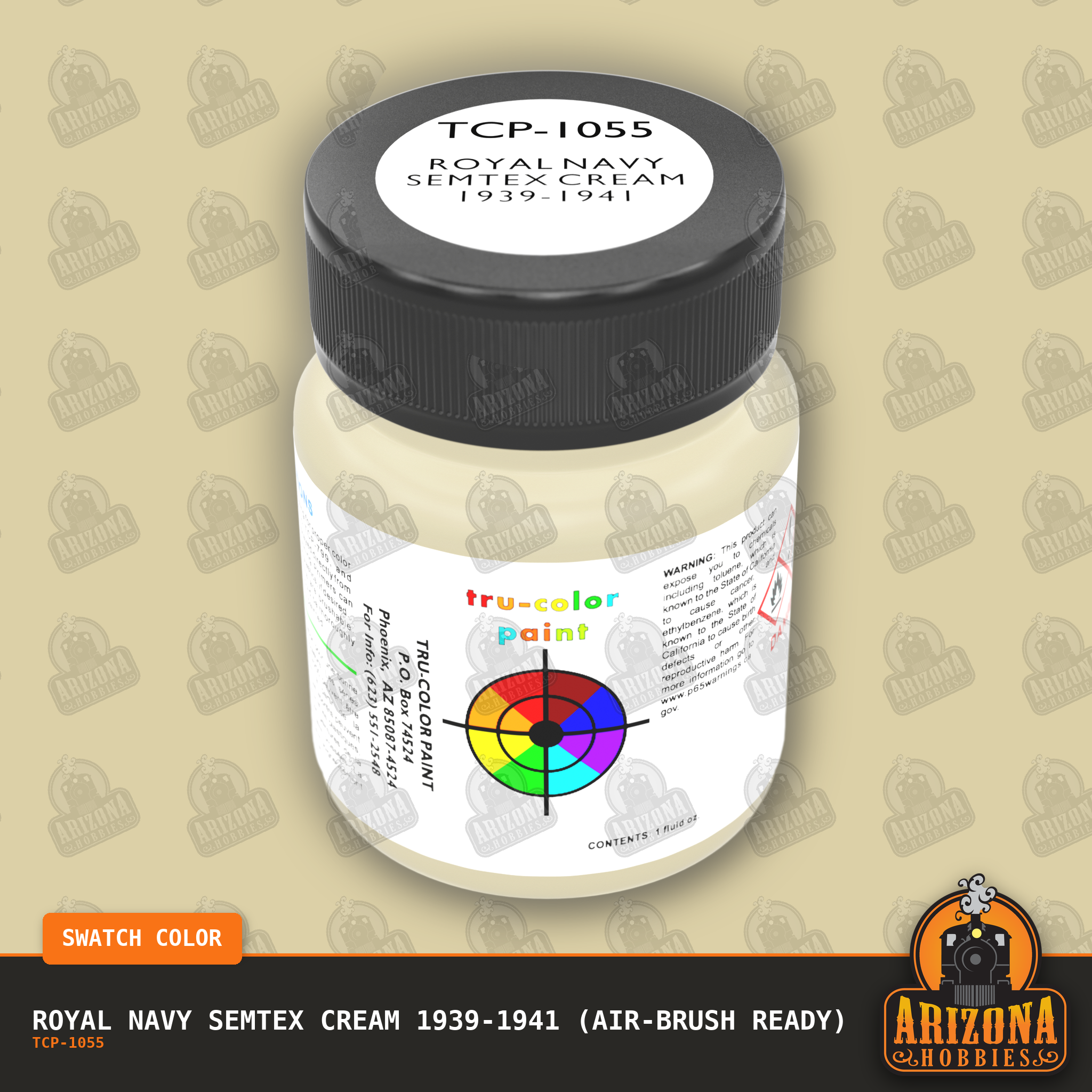 Royal Navy SEMTEX CREAM 1939-1941 1-oz bottle (Air-brush) Tru-Color Paint