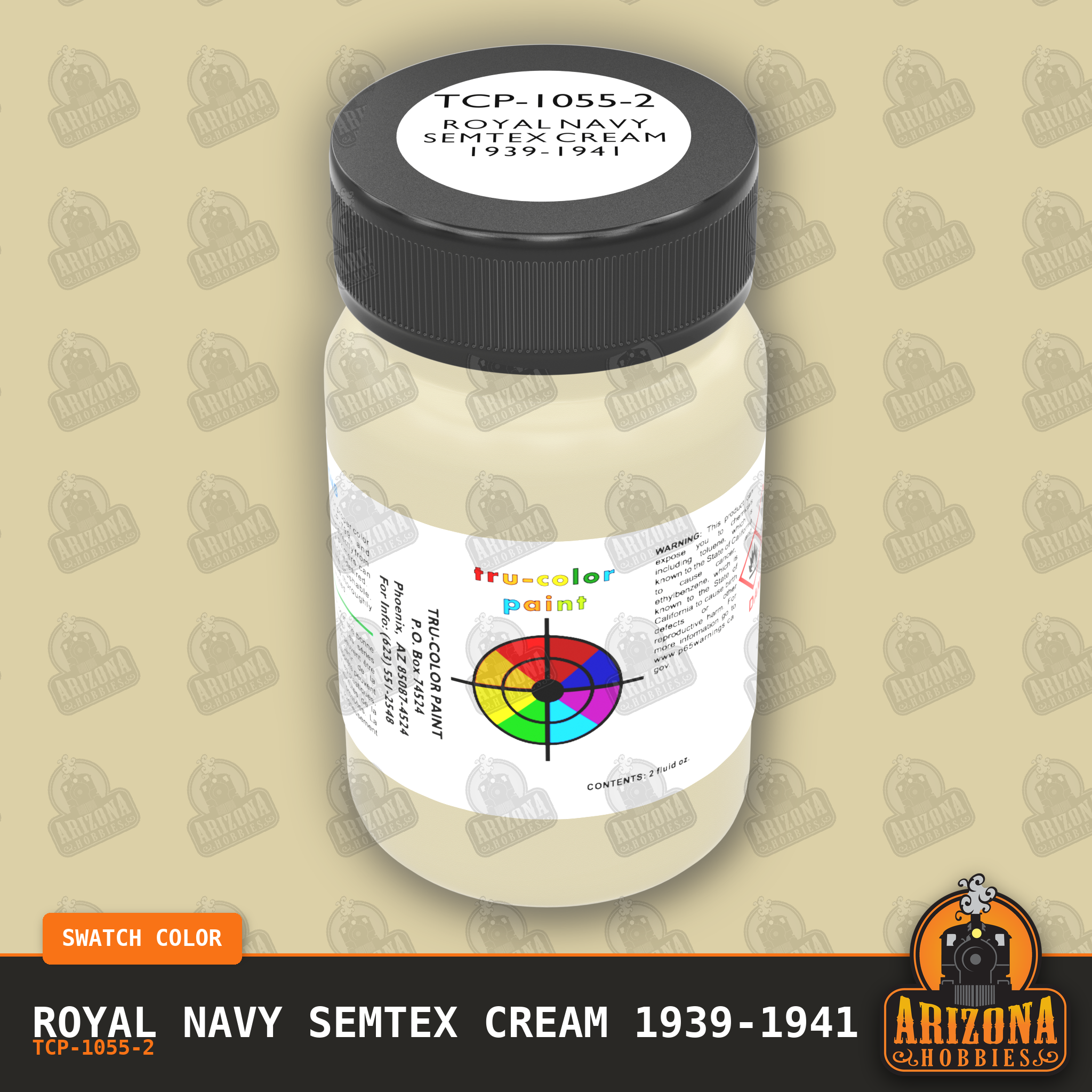 Royal Navy SEMTEX CREAM 1939-1941 2-oz bottle (Air-brush) Tru-Color Paint SPECIAL ORDER ONLY
