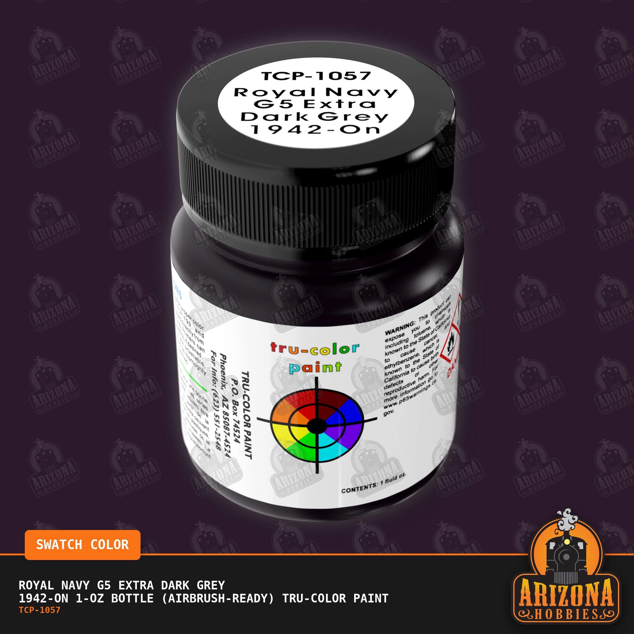 Royal Navy G5 EXTRA DARK GREY 1942-on 1-oz bottle (Airbrush-ready) Tru-Color Paint