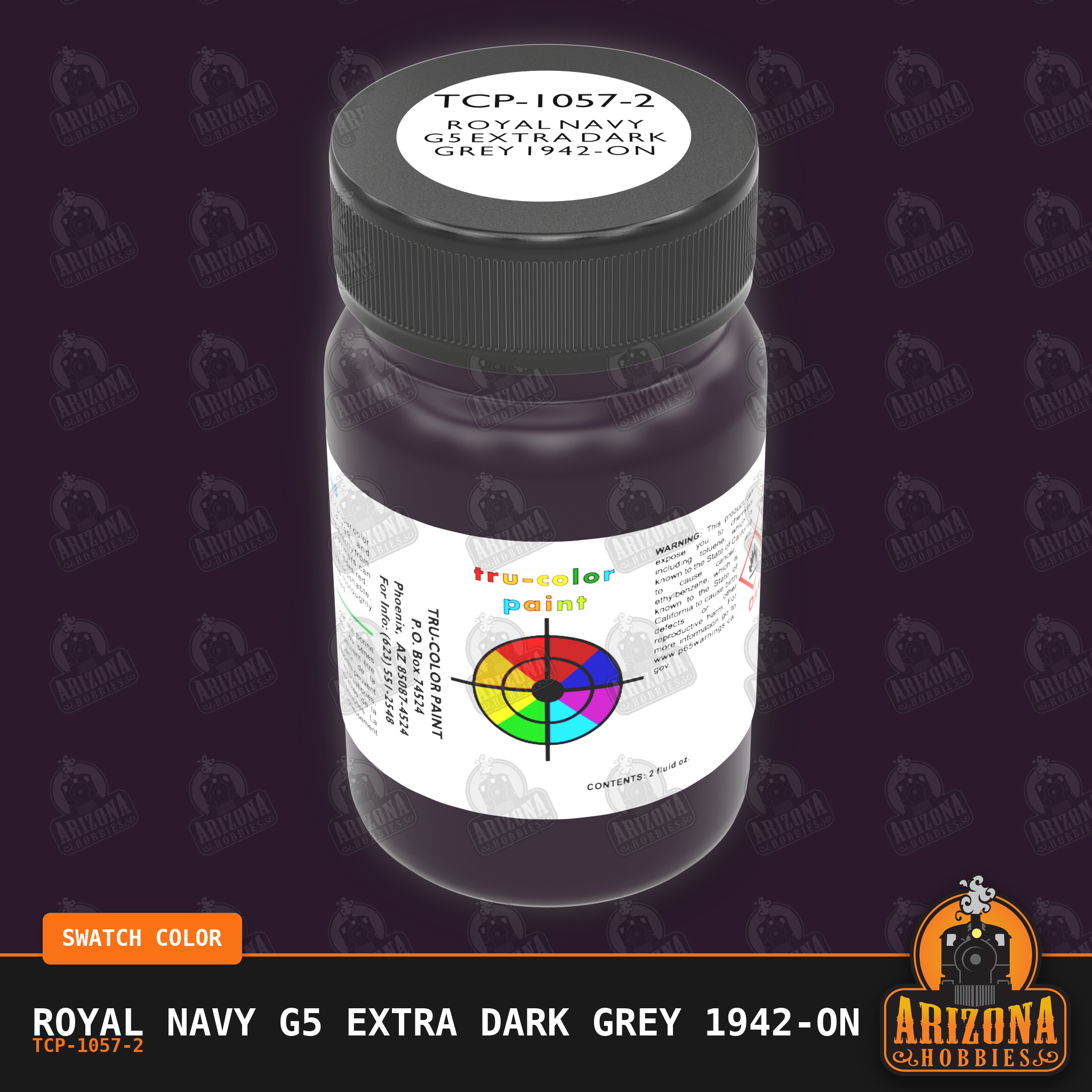 Royal Navy G5 EXTRA DARK GREY 1942-on 2-oz bottle (Air-brush) Tru-Color Paint SPECIAL ORDER ONLY