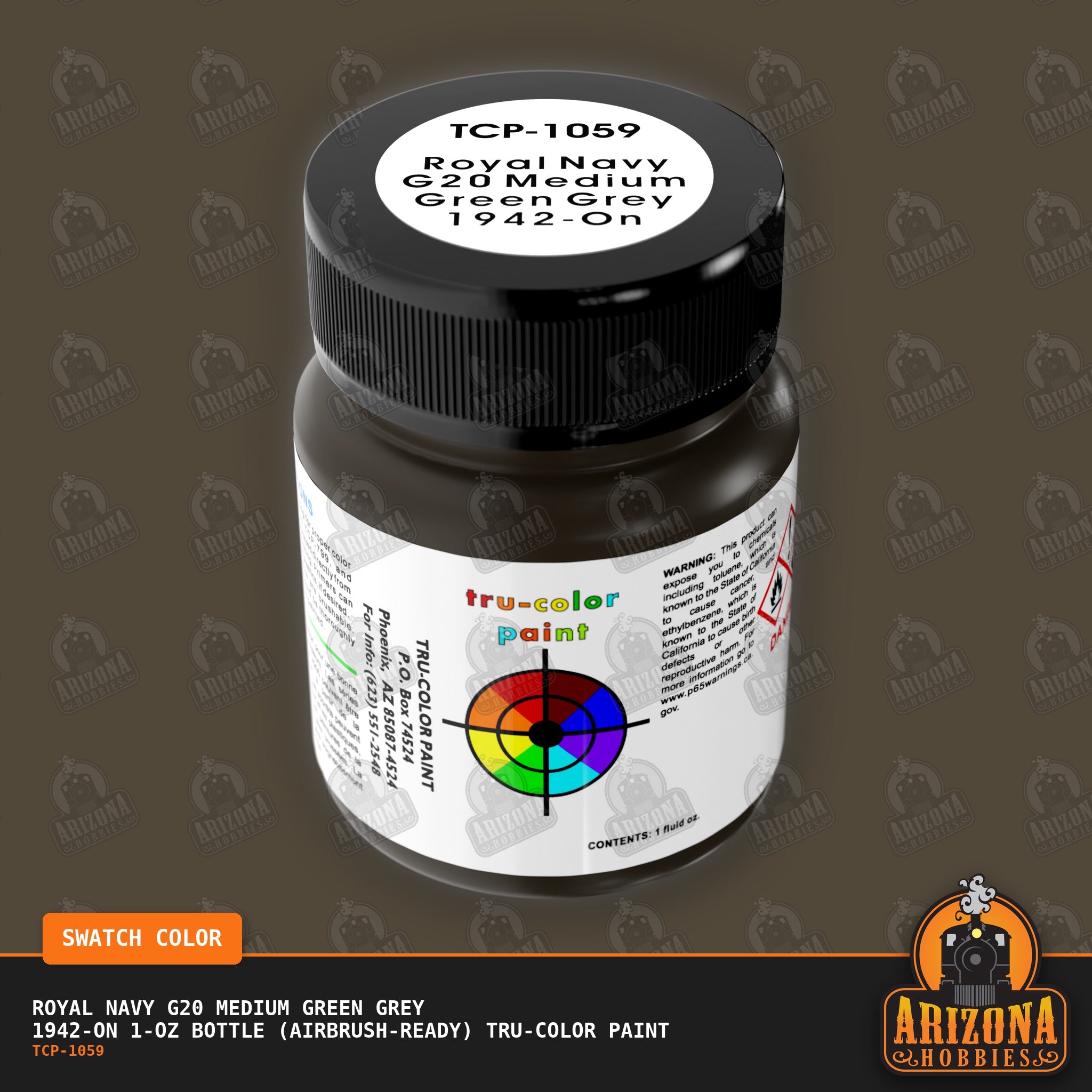 Royal Navy G20 MEDIUM GREEN GREY 1942-on 1-oz bottle (Airbrush-ready) Tru-Color Paint