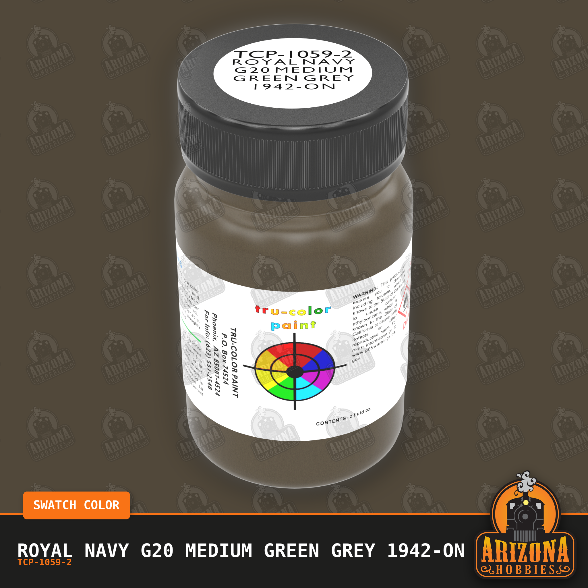Royal Navy G20 MEDIUM GREEN GREY 1942-on 2-oz bottle (Air-brush) Tru-Color Paint SPECIAL ORDER ONLY