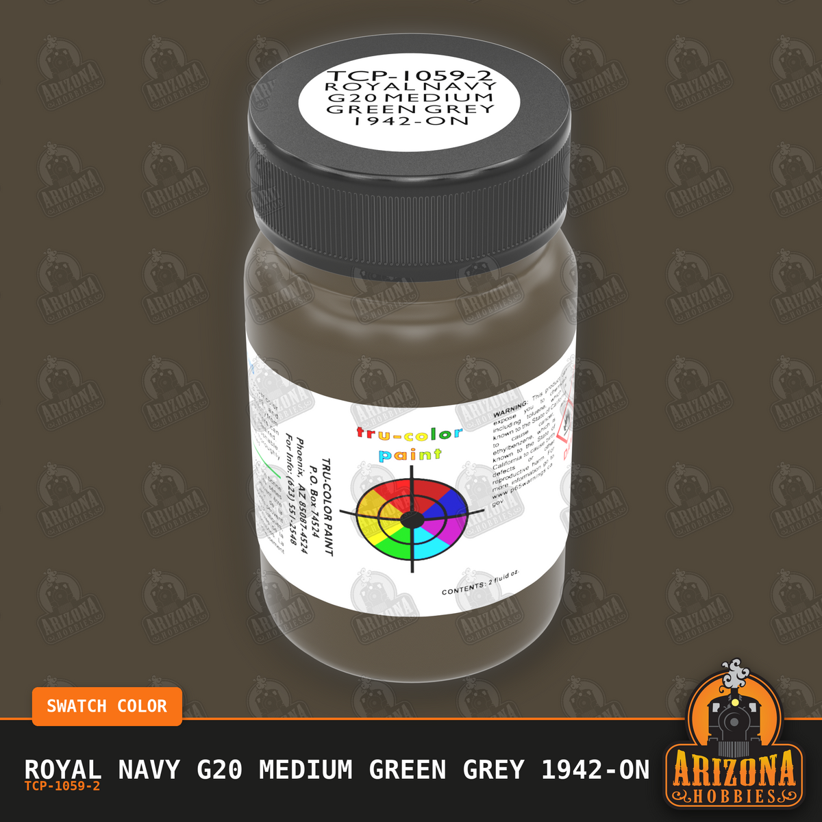 Royal Navy G20 MEDIUM GREEN GREY 1942-on 2-oz bottle (Air-brush) Tru-Color Paint SPECIAL ORDER ONLY