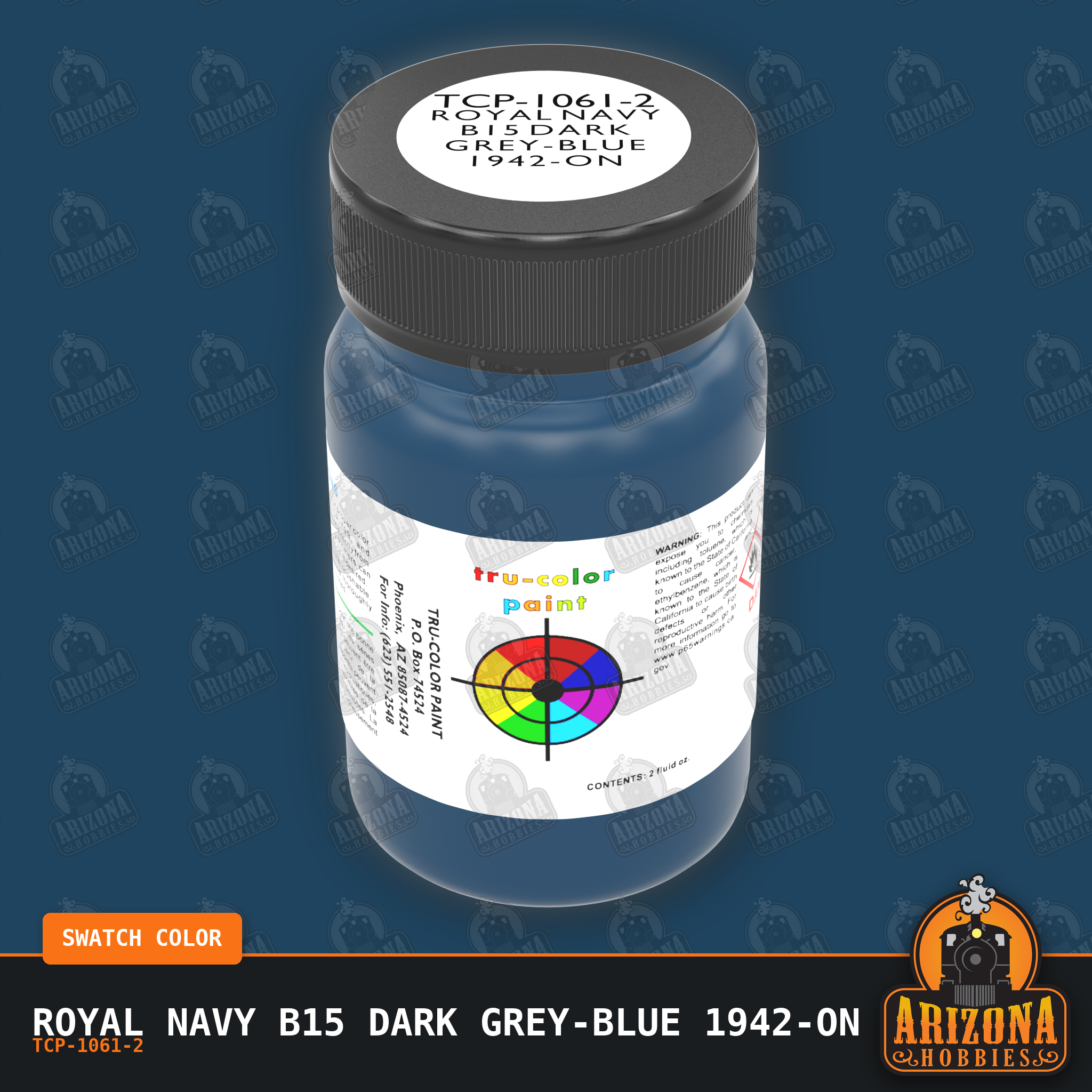 Royal Navy B15 DARK GREY-BLUE 1942-on 2-oz bottle (Air-brush) Tru-Color Paint SPECIAL ORDER ONLY