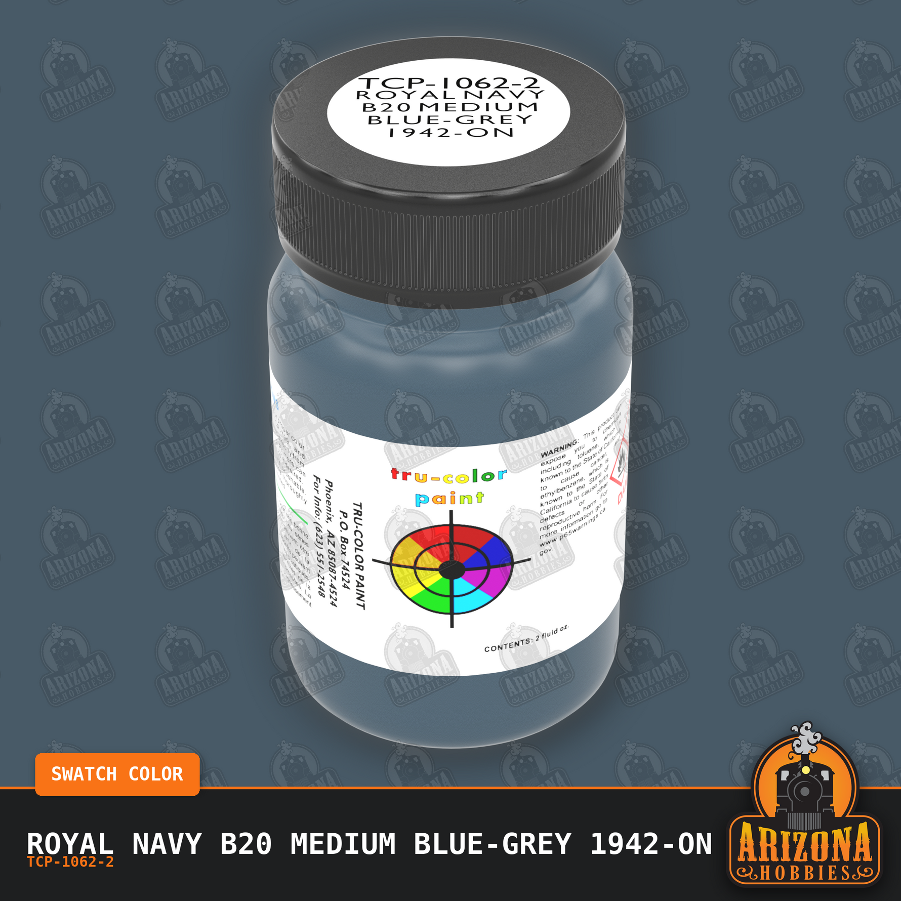 Royal Navy B20 MEDIUM BLUE-GREY 1942-on 2-oz bottle (Air-brush) Tru-Color Paint SPECIAL ORDER ONLY