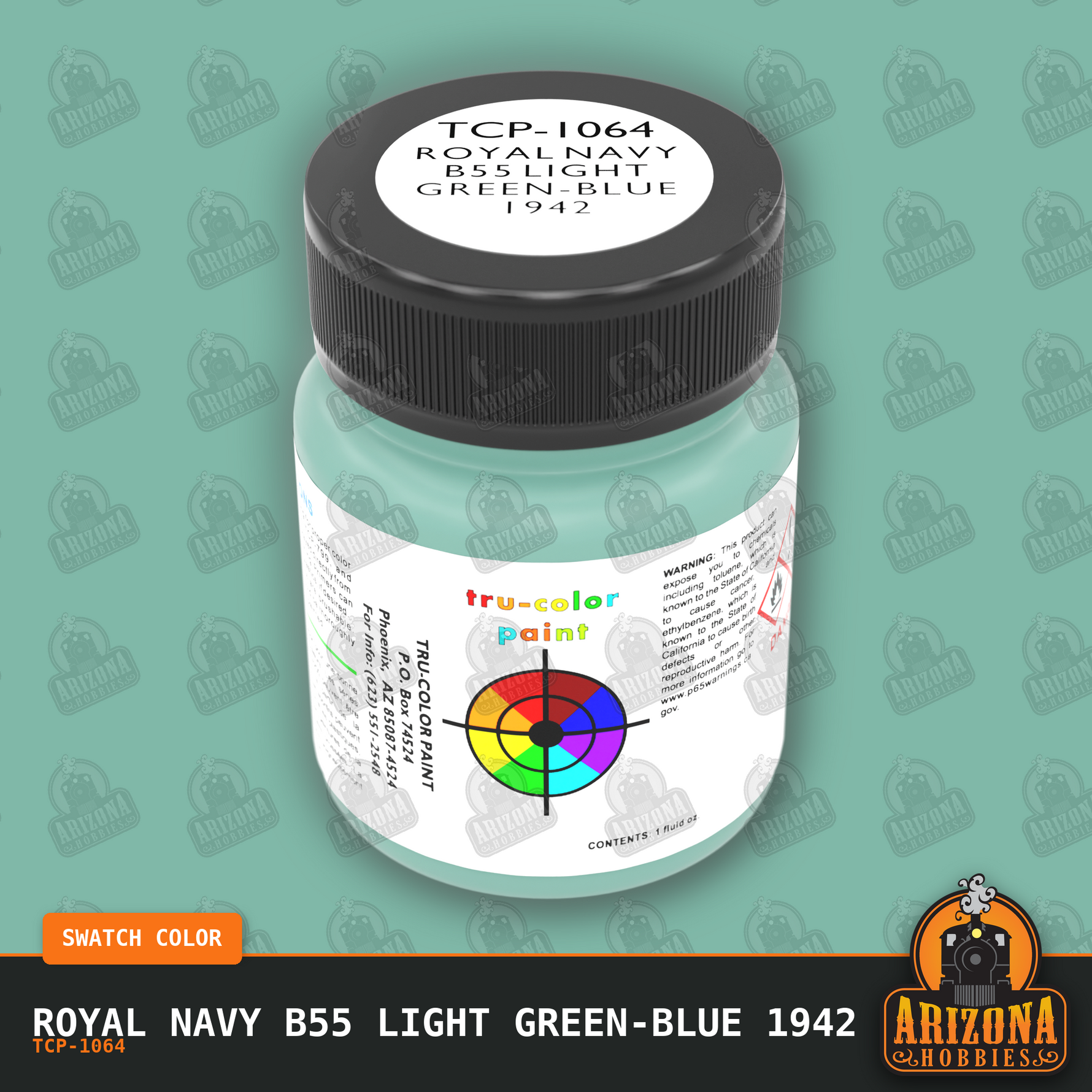 Royal Navy B55 LIGHT GREEN-BLUE 1942-on 1-oz bottle (Airbrush-ready) Tru-Color Paint