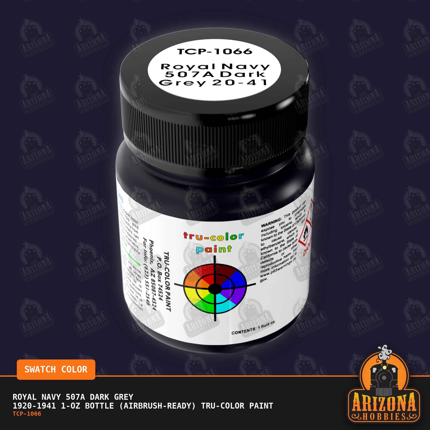 Royal Navy 507A DARK GREY 1920-1941 1-oz bottle (Airbrush-ready) Tru-Color Paint