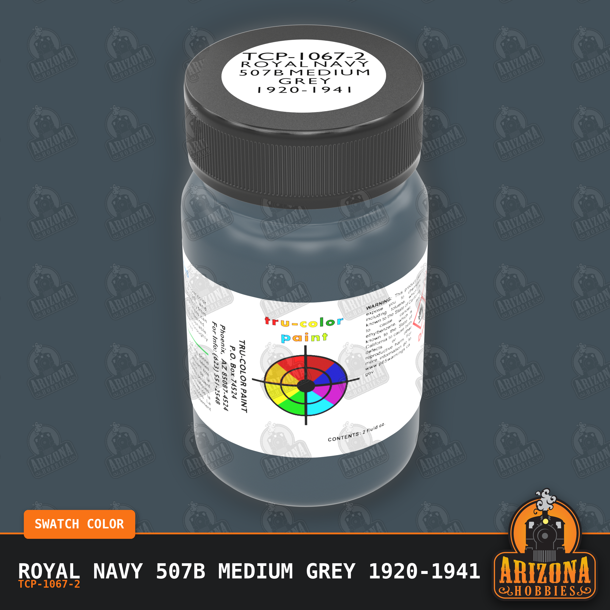 Royal Navy 507B MEDIUM GREY 1920-1941 2-oz bottle (Air-brush) Tru-Color Paint SPECIAL ORDER ONLY