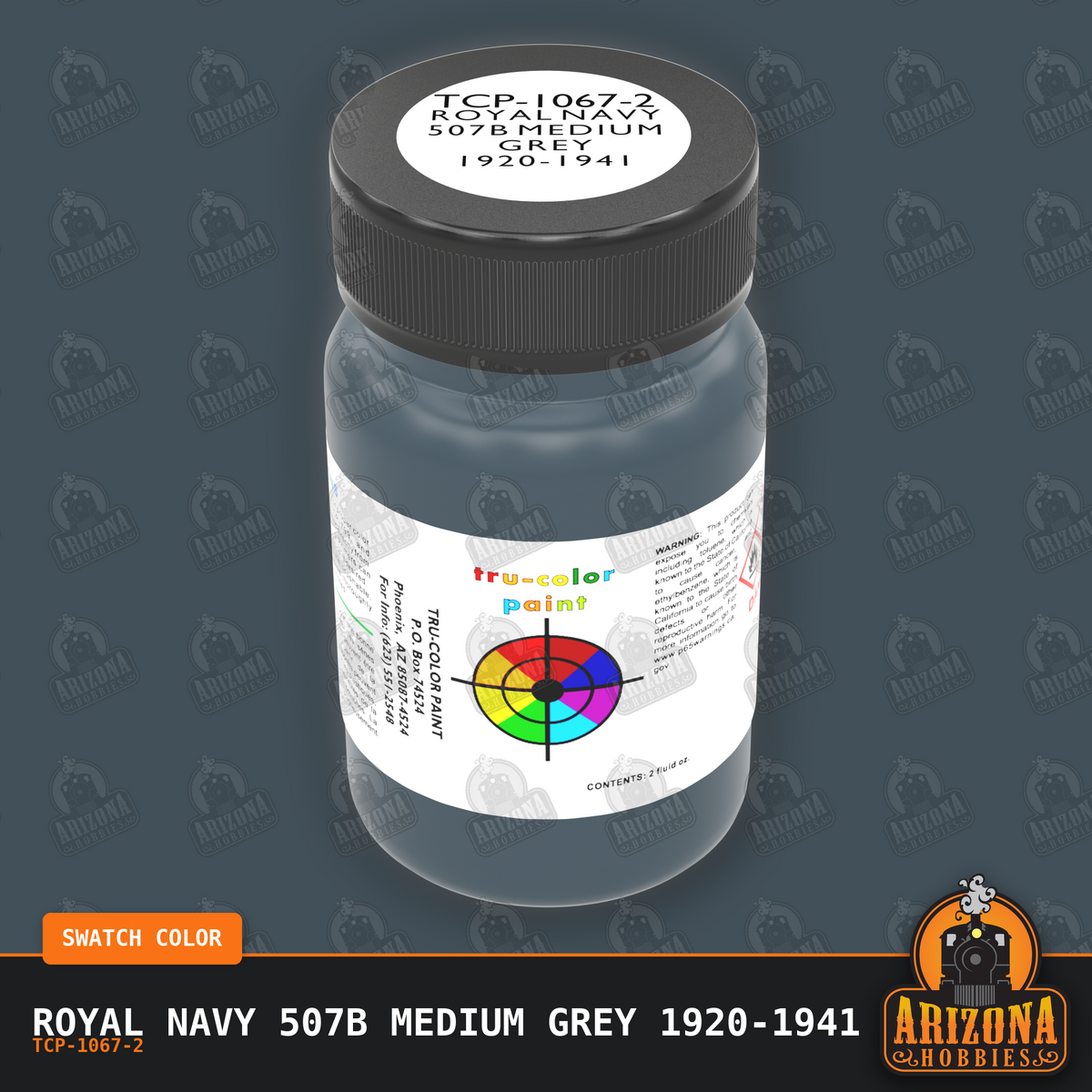 Royal Navy 507B MEDIUM GREY 1920-1941 2-oz bottle (Air-brush) Tru-Color Paint SPECIAL ORDER ONLY