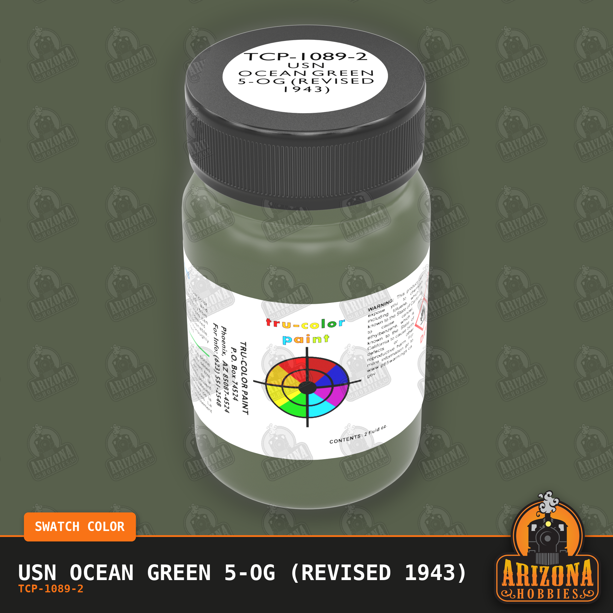 U.S. Navy OCEAN GREEN 5-OG (revised 1943) 2-oz bottle (Air-brush) Tru-Color Paint SPECIAL ORDER ONLY
