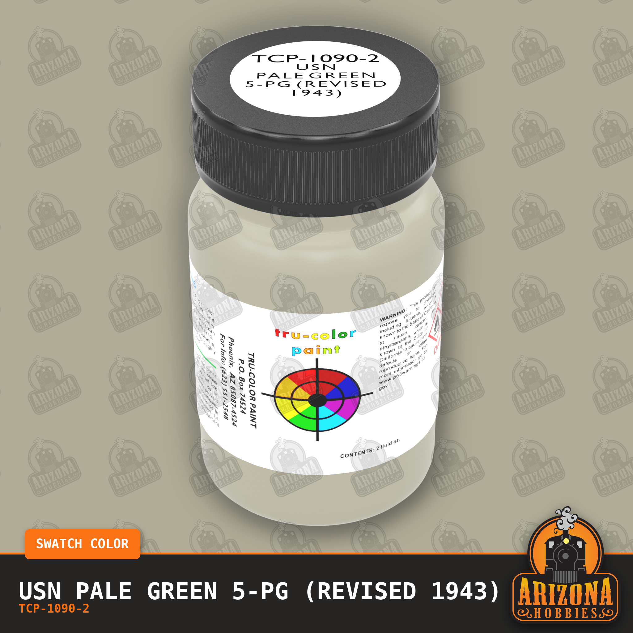 U.S. Navy PALE GREEN 5-PG (revised 1943) 2-oz bottle (Air-brush) Tru-Color Paint SPECIAL ORDER ONLY