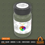 U.S. Navy HAZE GREEN 5-HG (revised 1943) 2-oz bottle (Air-brush) Tru-Color Paint SPECIAL ORDER ONLY