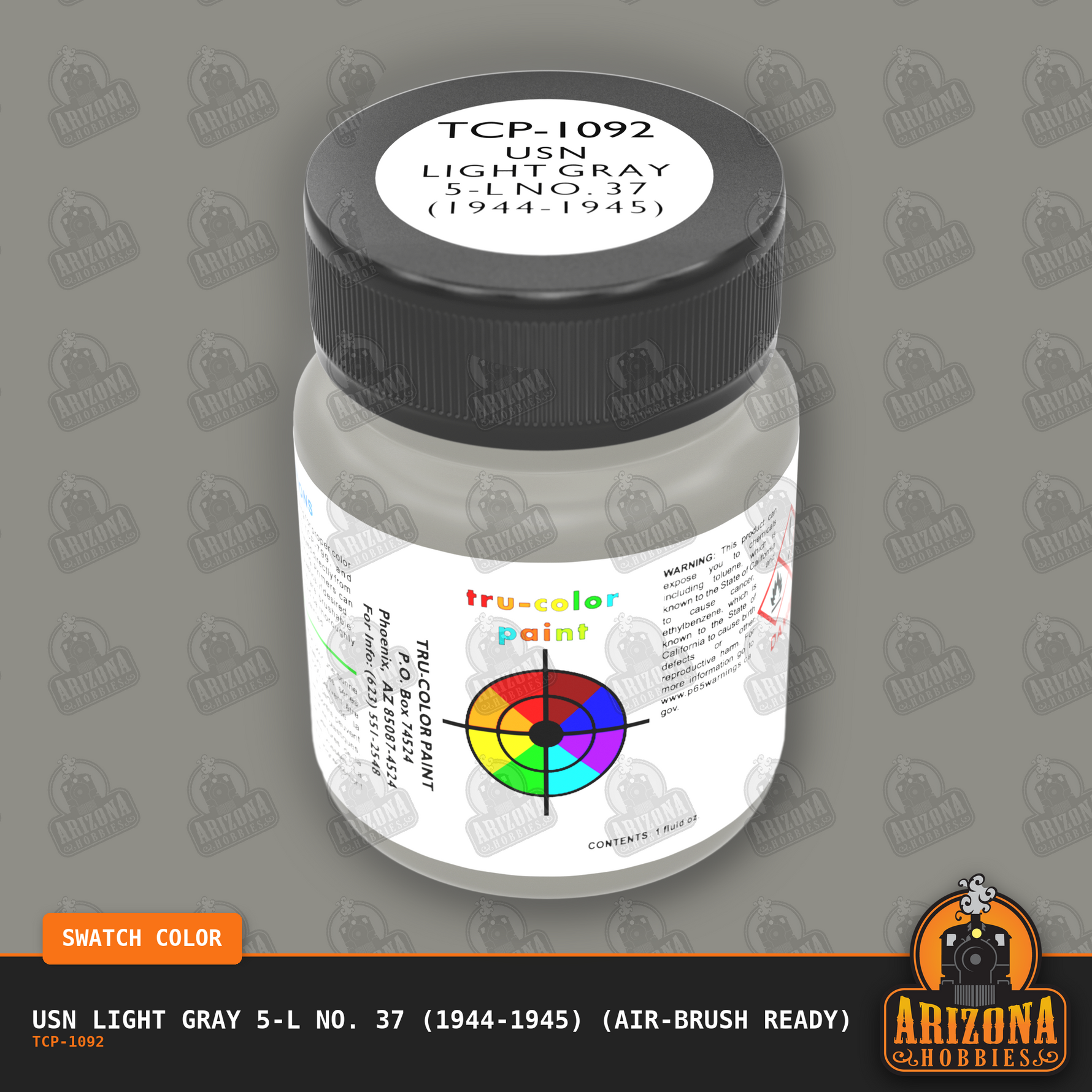 U.S. Navy LIGHT GRAY 5-L No. 37 (1944-1945) 1-oz bottle (Air-brush) Tru-Color Paint