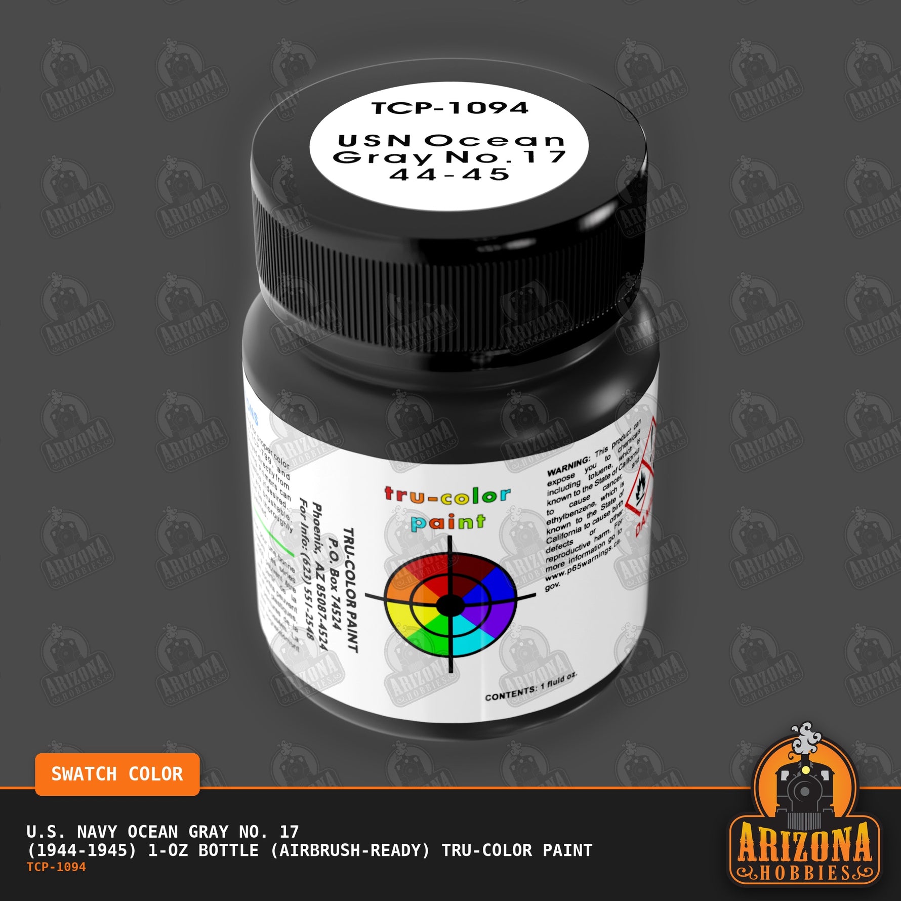 U.S. Navy OCEAN GRAY No. 17 (1944-1945) 1-oz bottle (Airbrush-ready) Tru-Color Paint