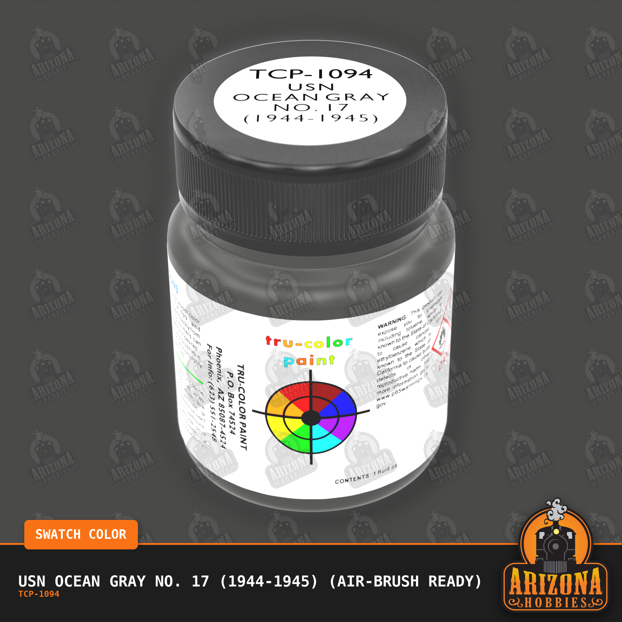 U.S. Navy OCEAN GRAY No. 17 (1944-1945) 1-oz bottle (Air-brush) Tru-Color Paint
