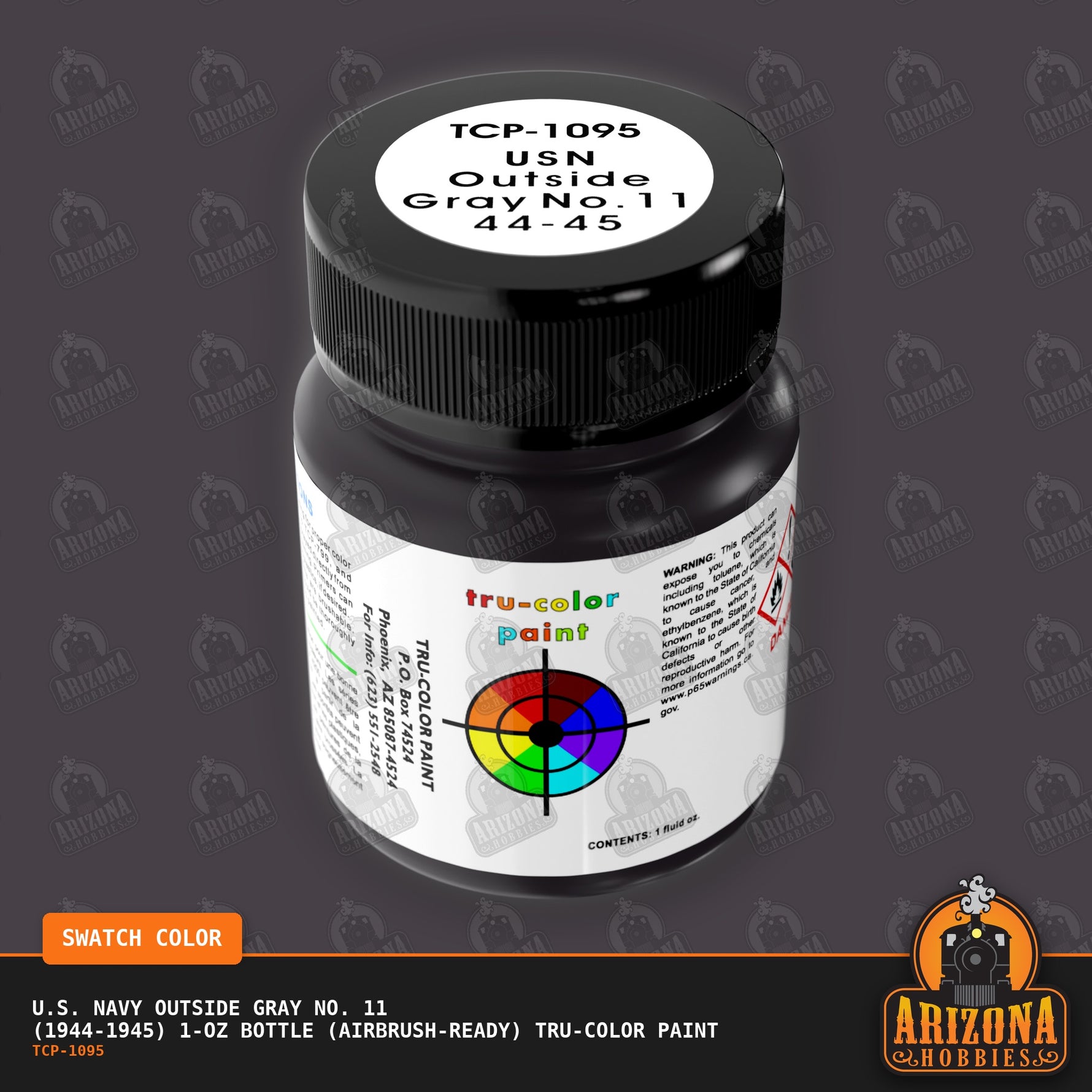 U.S. Navy OUTSIDE GRAY No. 11 (1944-1945) 1-oz bottle (Airbrush-ready) Tru-Color Paint