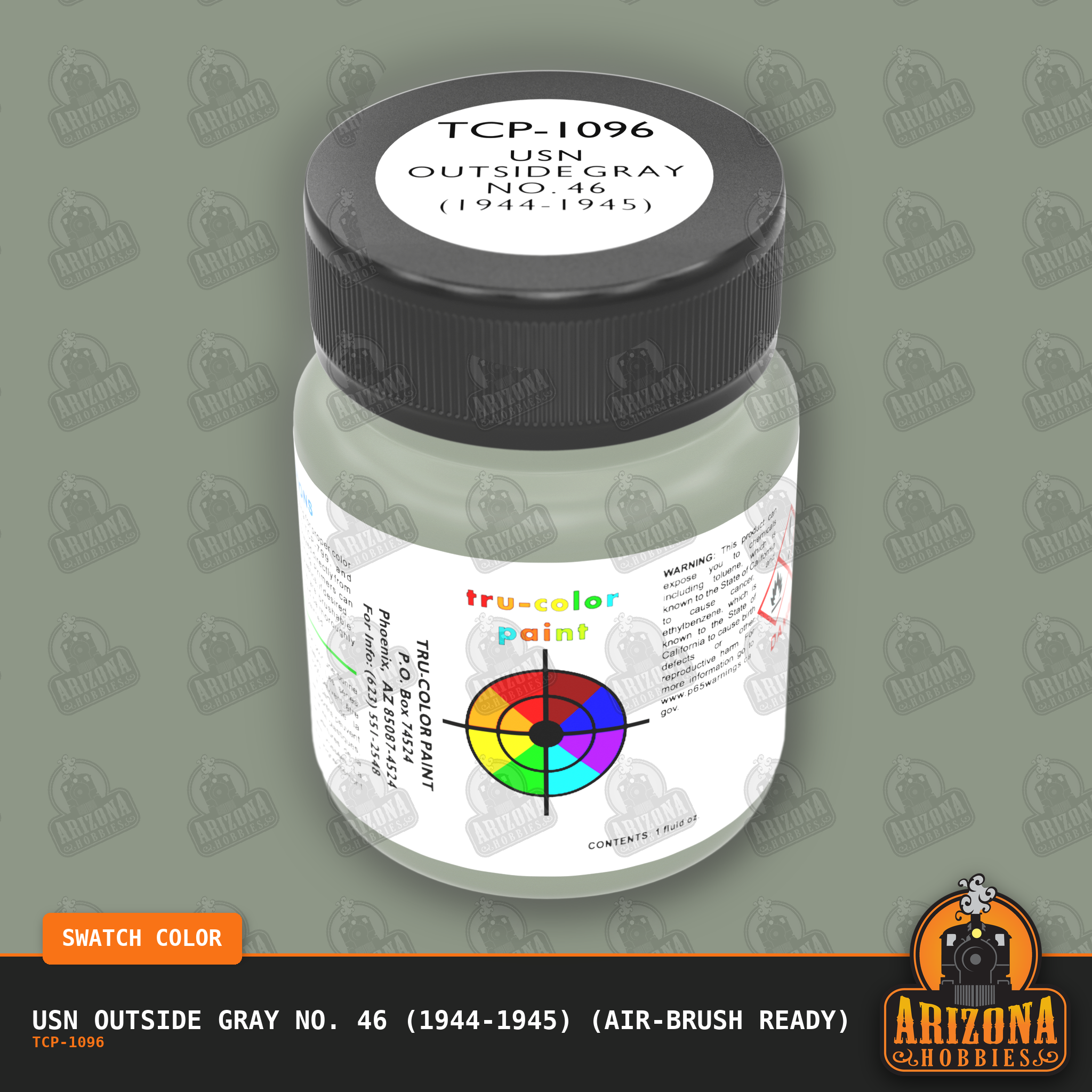 U.S. Navy OUTSIDE GRAY No. 46 (1944-1945) 1-oz bottle (Air-brush) Tru-Color Paint
