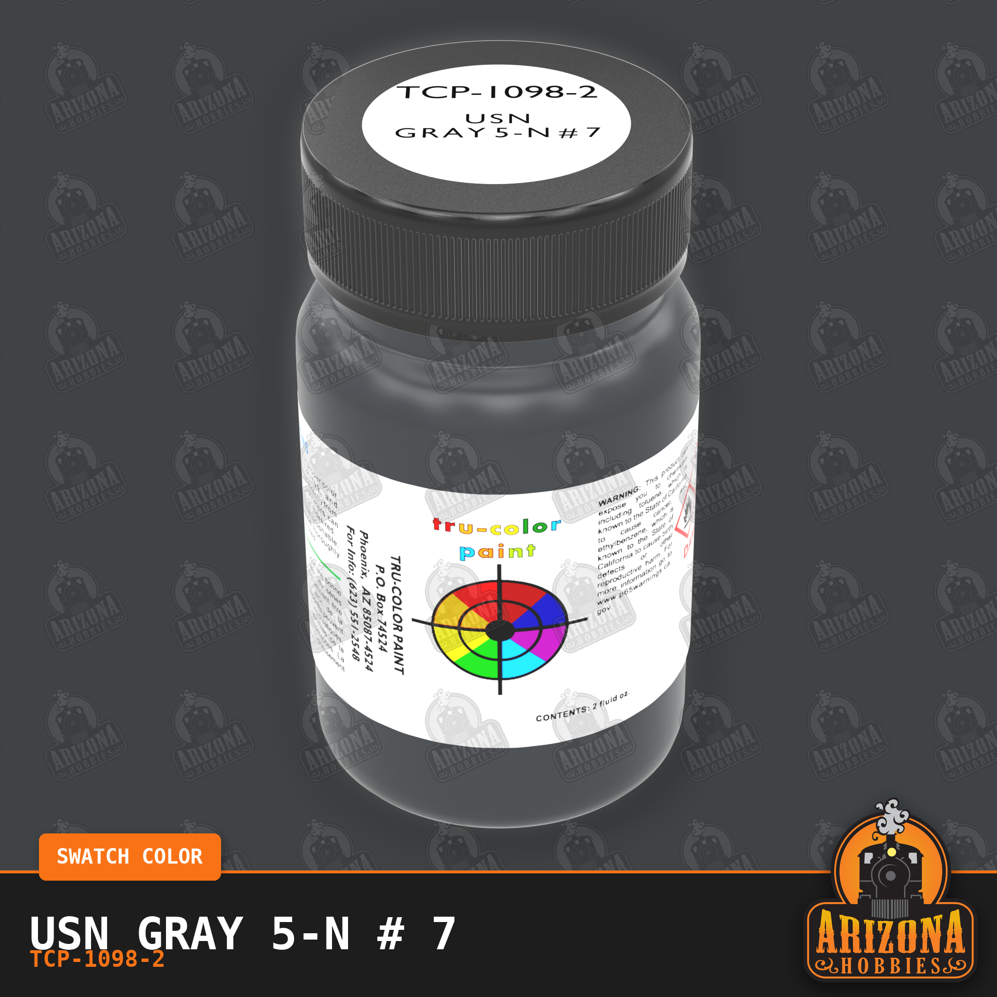 U.S. Navy GRAY 5-N #7 2-oz bottle (Air-brush) Tru-Color Paint SPECIAL ORDER ONLY