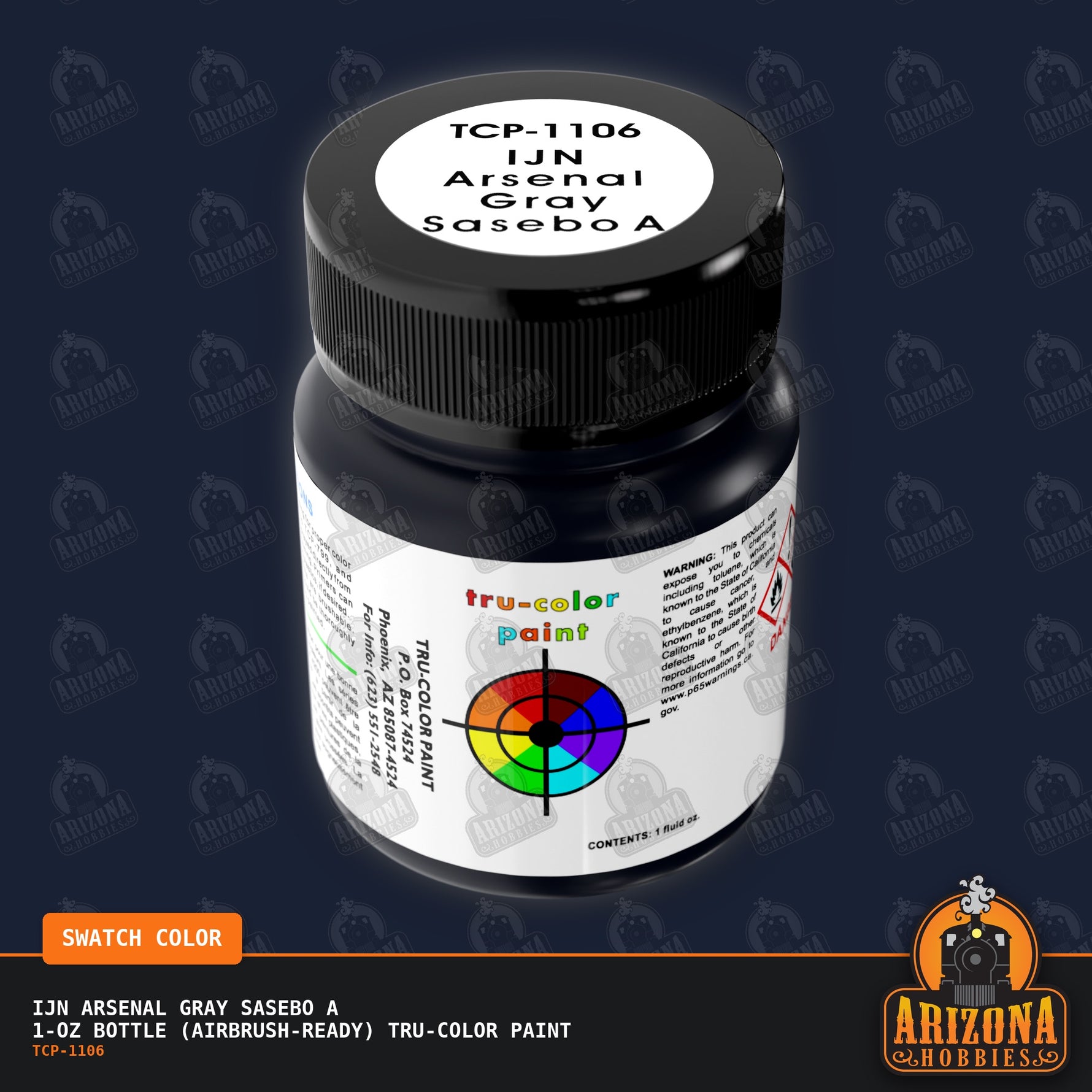 IJN ARSENAL GRAY SASEBO A 1-oz bottle (Airbrush-ready) Tru-Color Paint