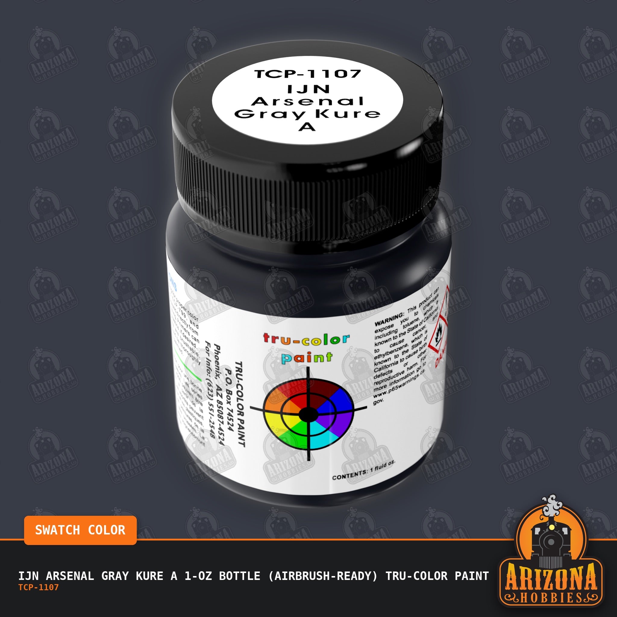 IJN ARSENAL GRAY KURE A 1-oz bottle (Airbrush-ready) Tru-Color Paint