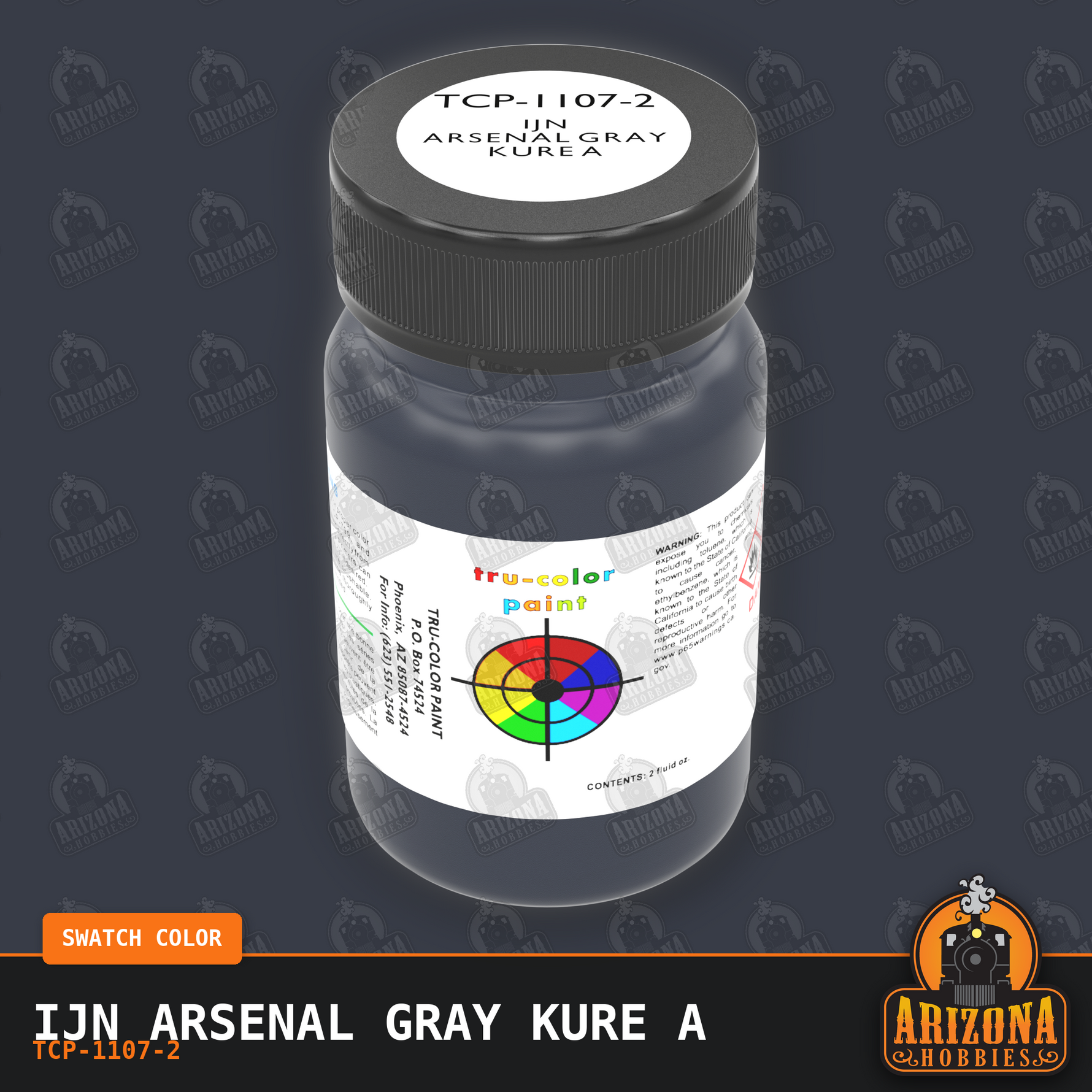 IJN ARSENAL GRAY KURE A 2-oz bottle (Air-brush) Tru-Color Paint SPECIAL ORDER ONLY