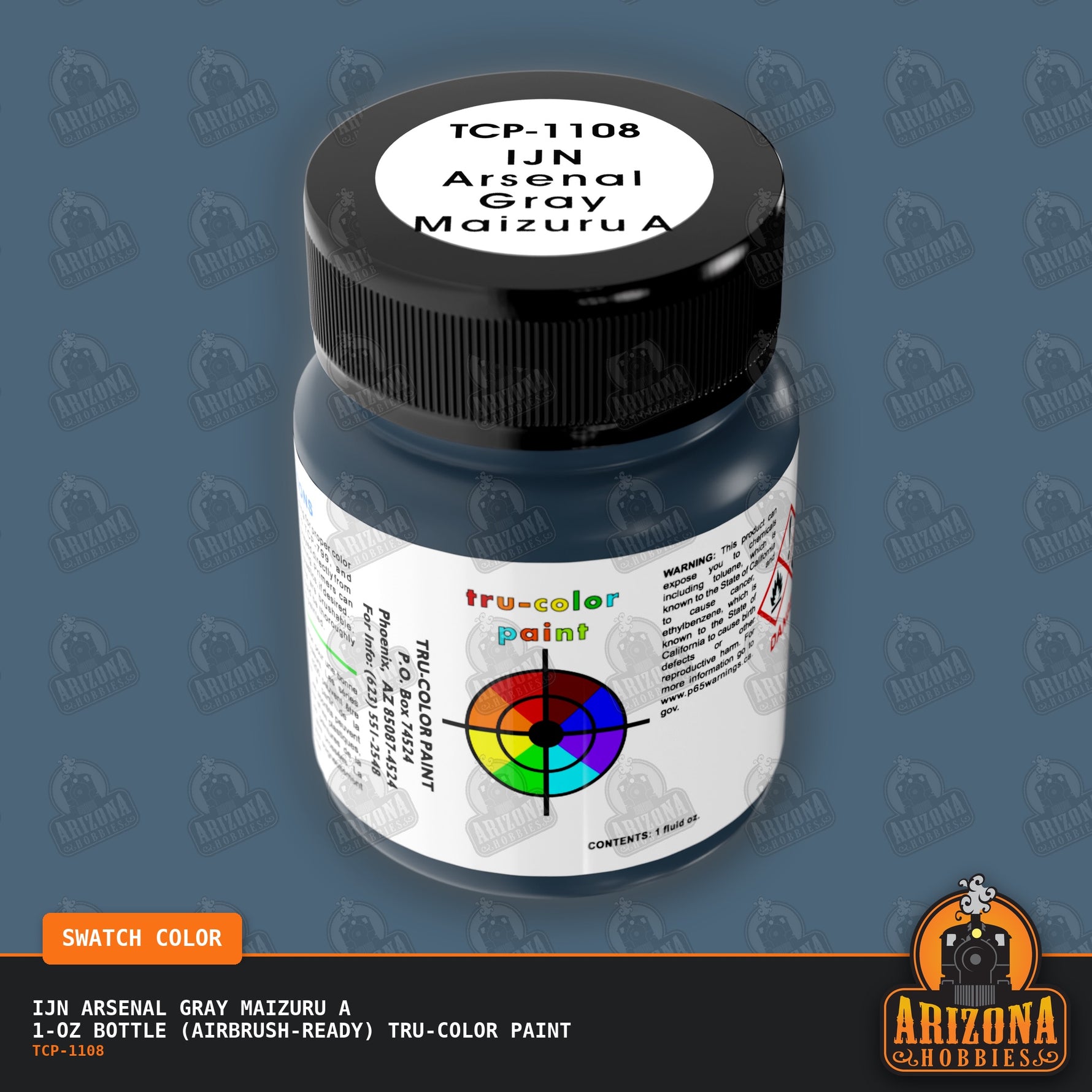 IJN ARSENAL GRAY MAIZURU A 1-oz bottle (Airbrush-ready) Tru-Color Paint