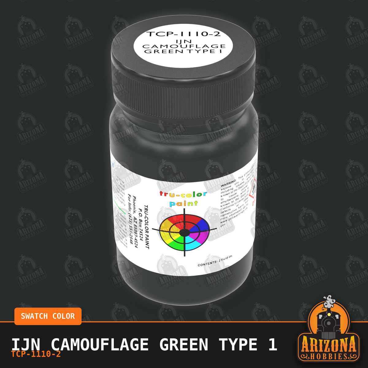 IJN CAMOUFLAGE GREEN TYPE 1 2-oz bottle (Air-brush) Tru-Color Paint SPECIAL ORDER ONLY