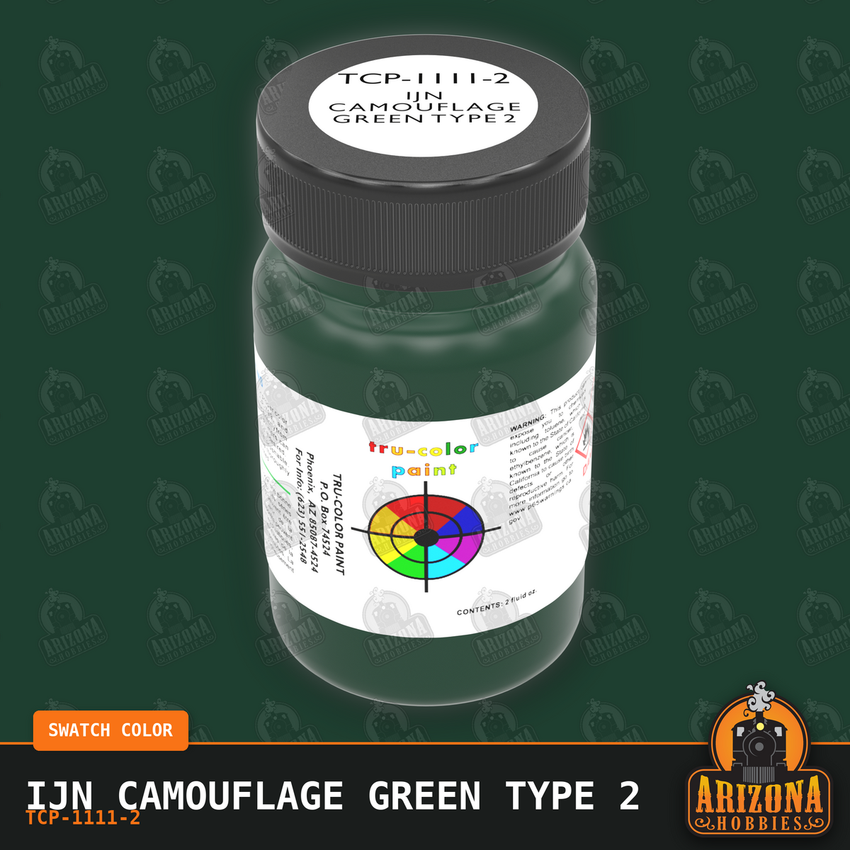 IJN CAMOUFLAGE GREEN TYPE 2 2-oz bottle (Air-brush) Tru-Color Paint SPECIAL ORDER ONLY