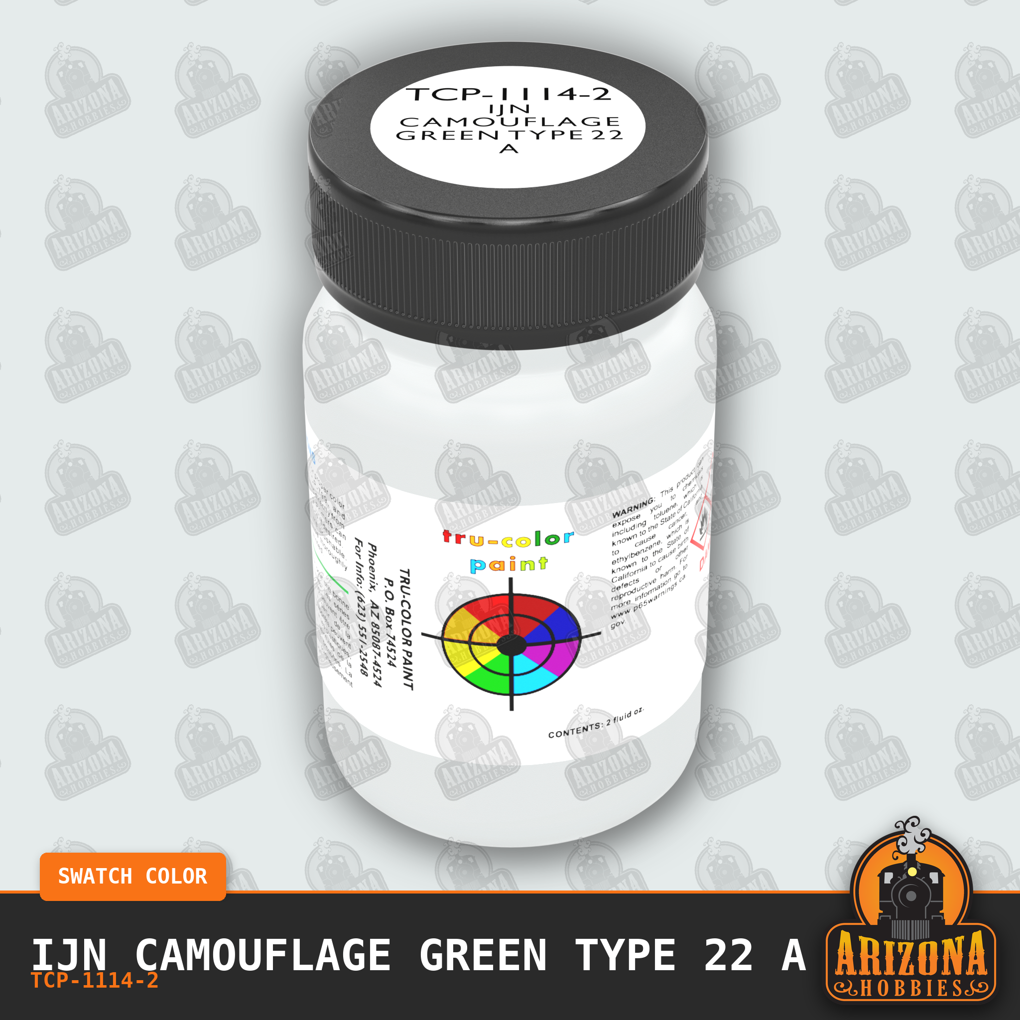 IJN CAMOUFLAGE GREEN TYPE 22 A 2-oz bottle (Air-brush) Tru-Color Paint SPECIAL ORDER ONLY