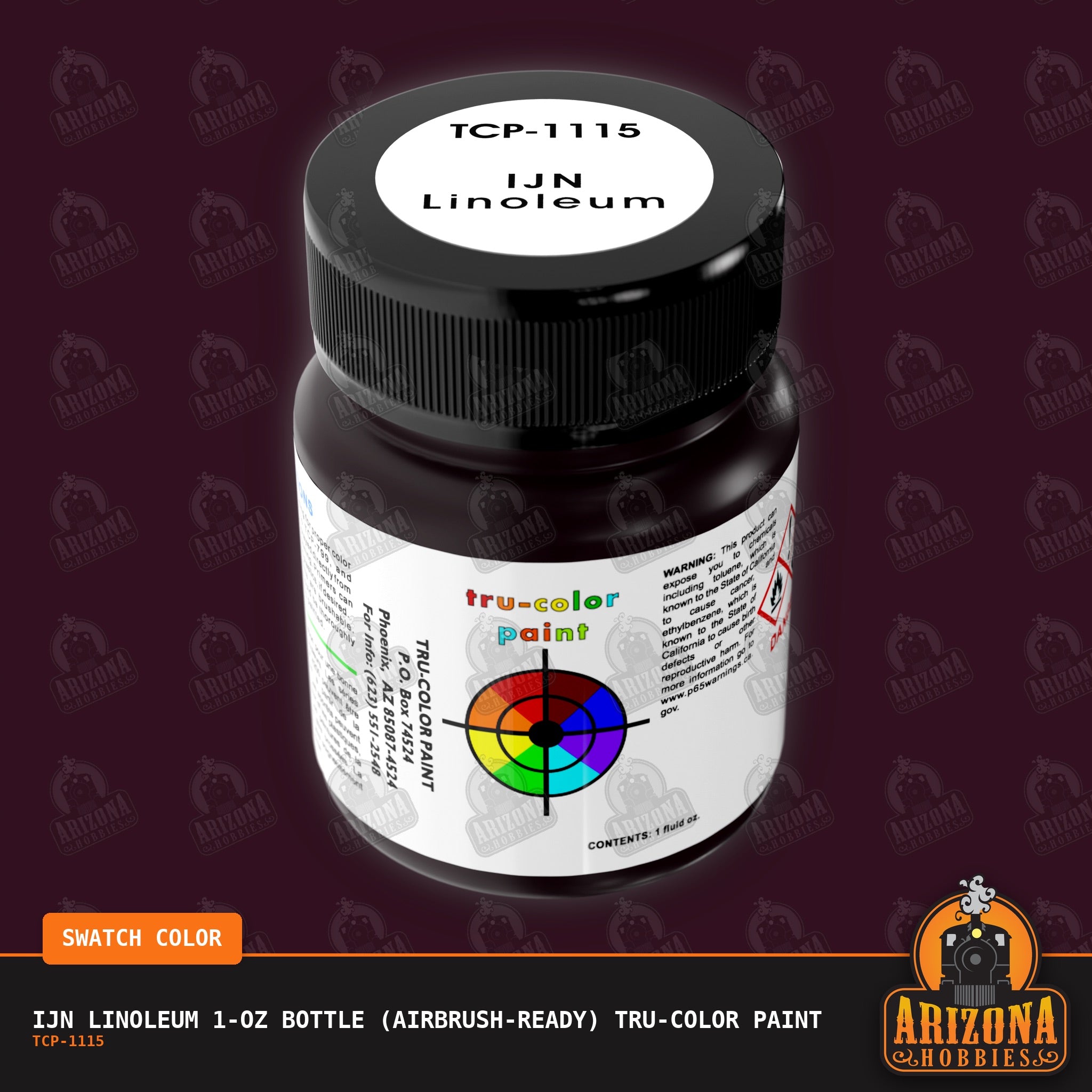 IJN LINOLEUM 1-oz bottle (Airbrush-ready) Tru-Color Paint