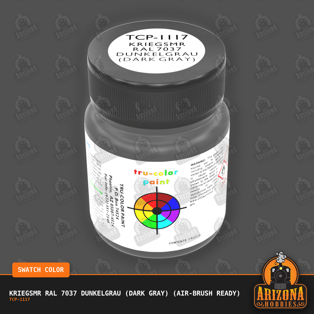 Kriegsmarine RAL 7037 DUNKELGRAU (Dark Gray) 1-oz bottle (Air-brush) Tru-Color Paint