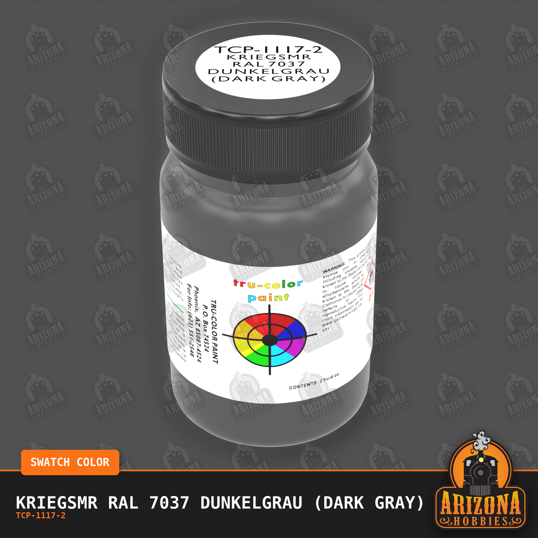 Kriegsmarine RAL 7037 DUNKELGRAU (Dark Gray) 2-oz bottle (Air-brush) Tru-Color Paint SPECIAL ORDER ONLY