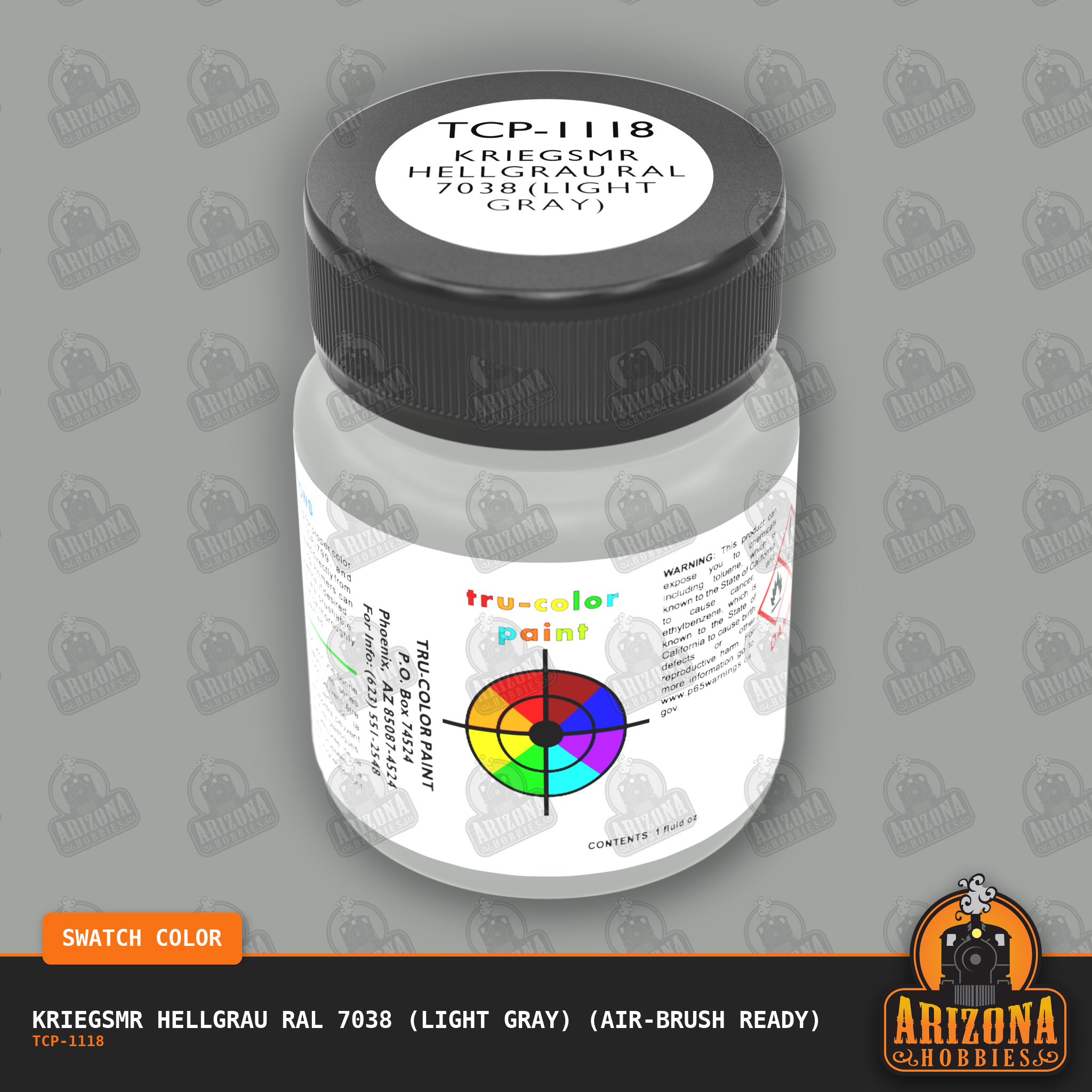 Kriegsmarine HELLGRAU RAL 7038 (Light Gray) 1-oz bottle (Air-brush) Tru-Color Paint
