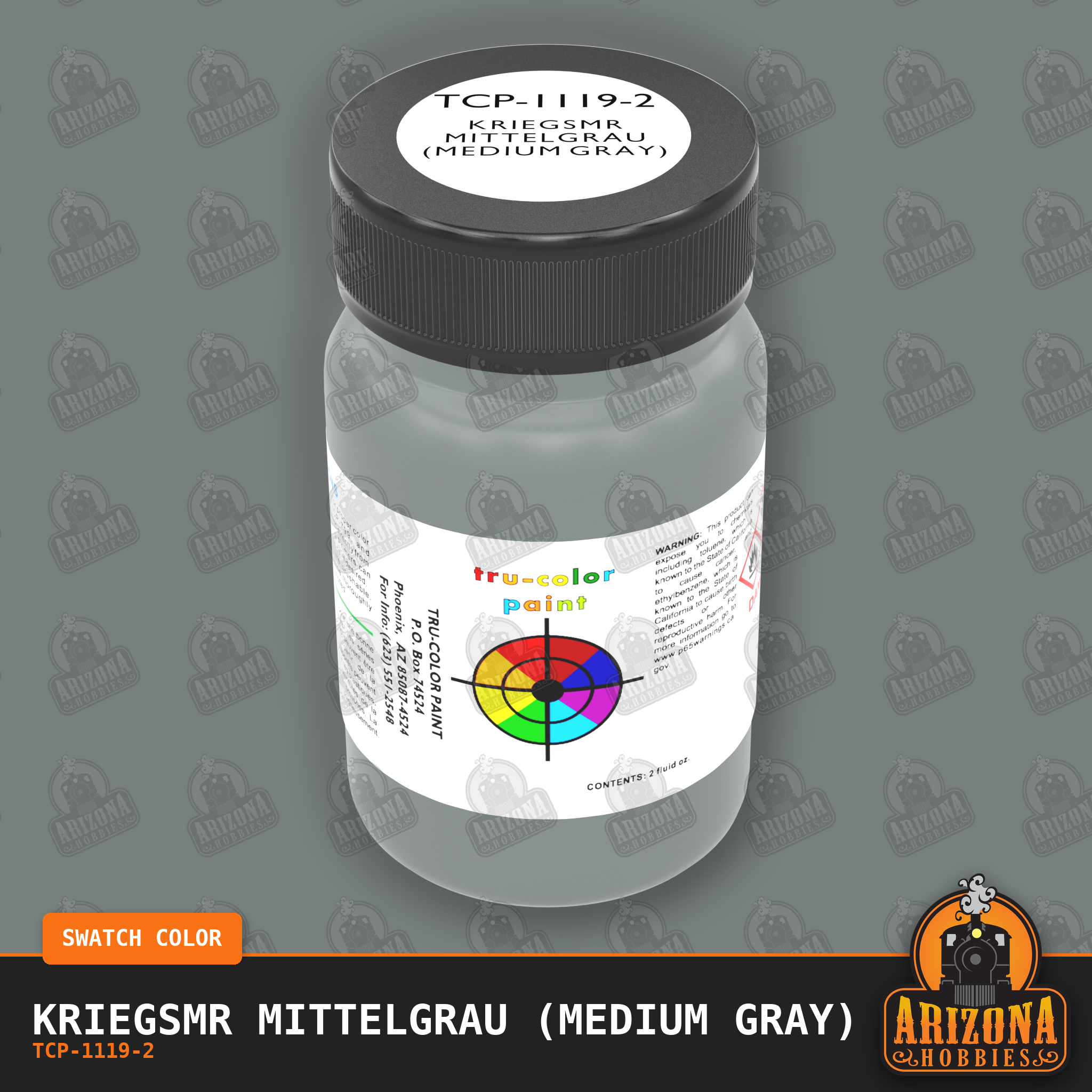 Kriegsmarine MITTELGRAU (Medium Gray) 2-oz bottle (Air-brush) Tru-Color Paint SPECIAL ORDER ONLY