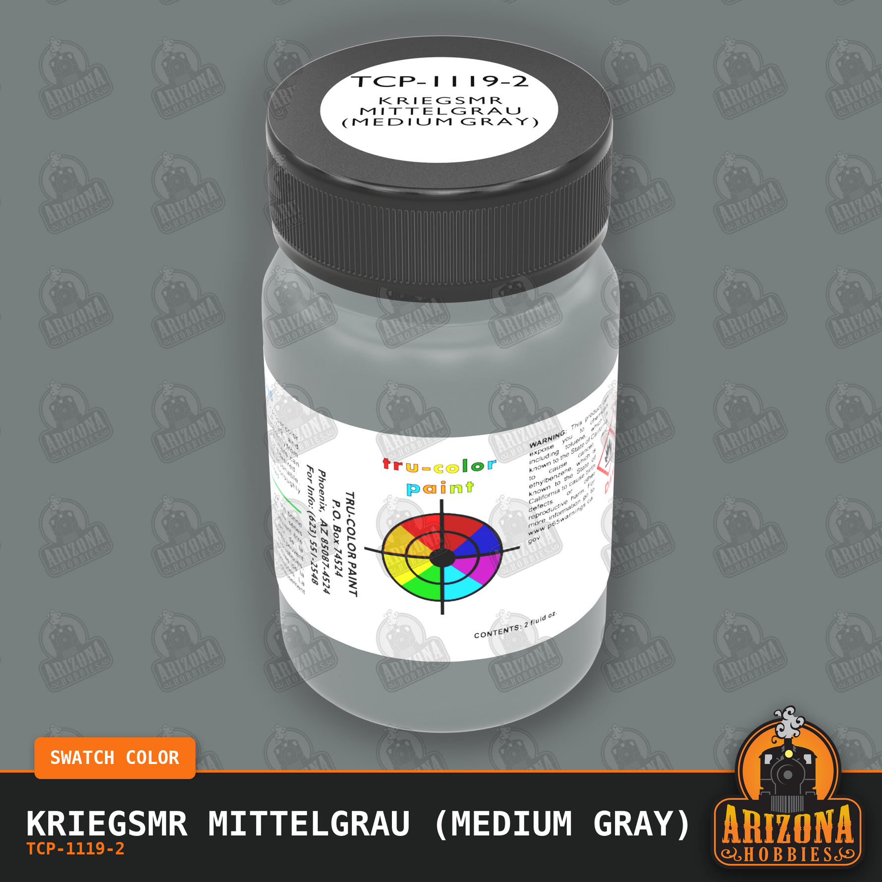 Kriegsmarine MITTELGRAU (Medium Gray) 2-oz bottle (Air-brush) Tru-Color Paint SPECIAL ORDER ONLY