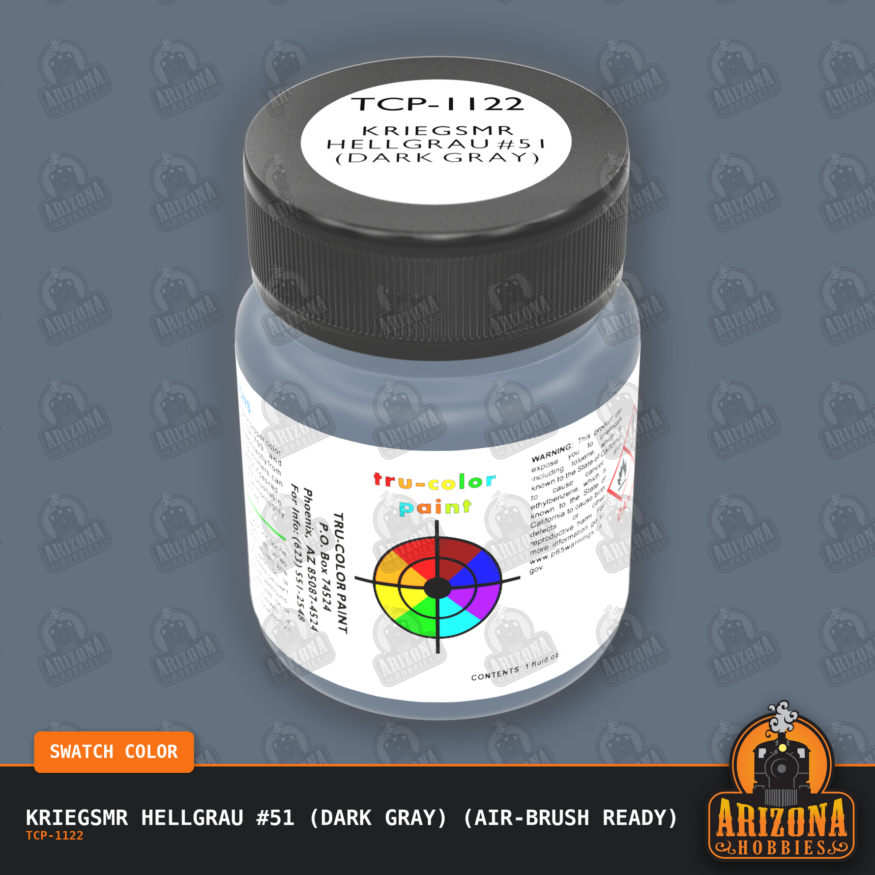 Kriegsmarine HELLGRAU #51 (Dark Gray) 1-oz bottle (Air-brush) Tru-Color Paint
