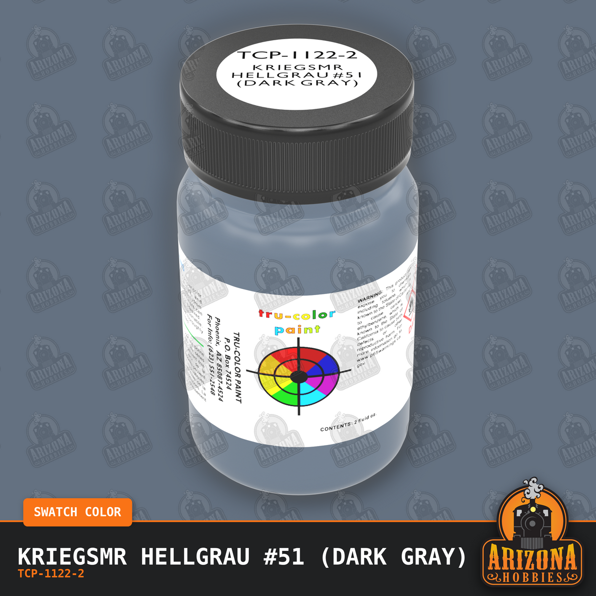 Kriegsmarine HELLGRAU #51 (Dark Gray) 2-oz bottle (Air-brush) Tru-Color Paint SPECIAL ORDER ONLY