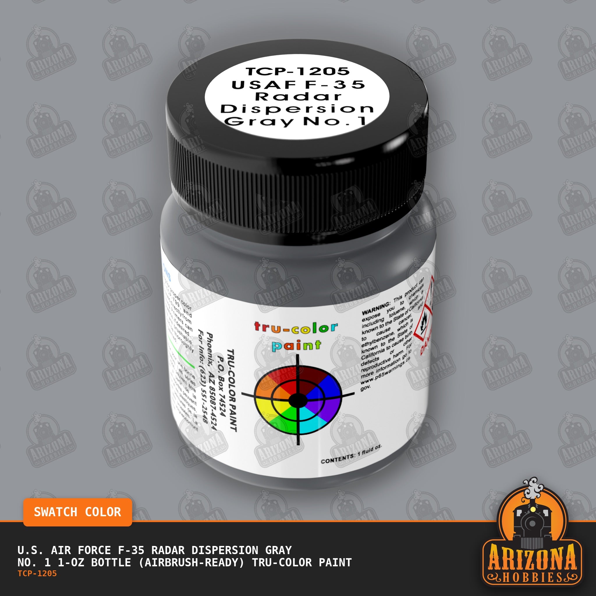 U.S. Air Force F-35 RADAR DISPERSION GRAY No. 1 1-oz bottle (Airbrush-ready) Tru-Color Paint