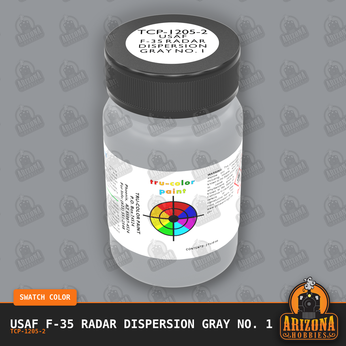 U.S. Air Force F-35 RADAR DISPERSION GRAY No. 1 2-oz bottle (Air-brush) Tru-Color Paint SPECIAL ORDER ONLY