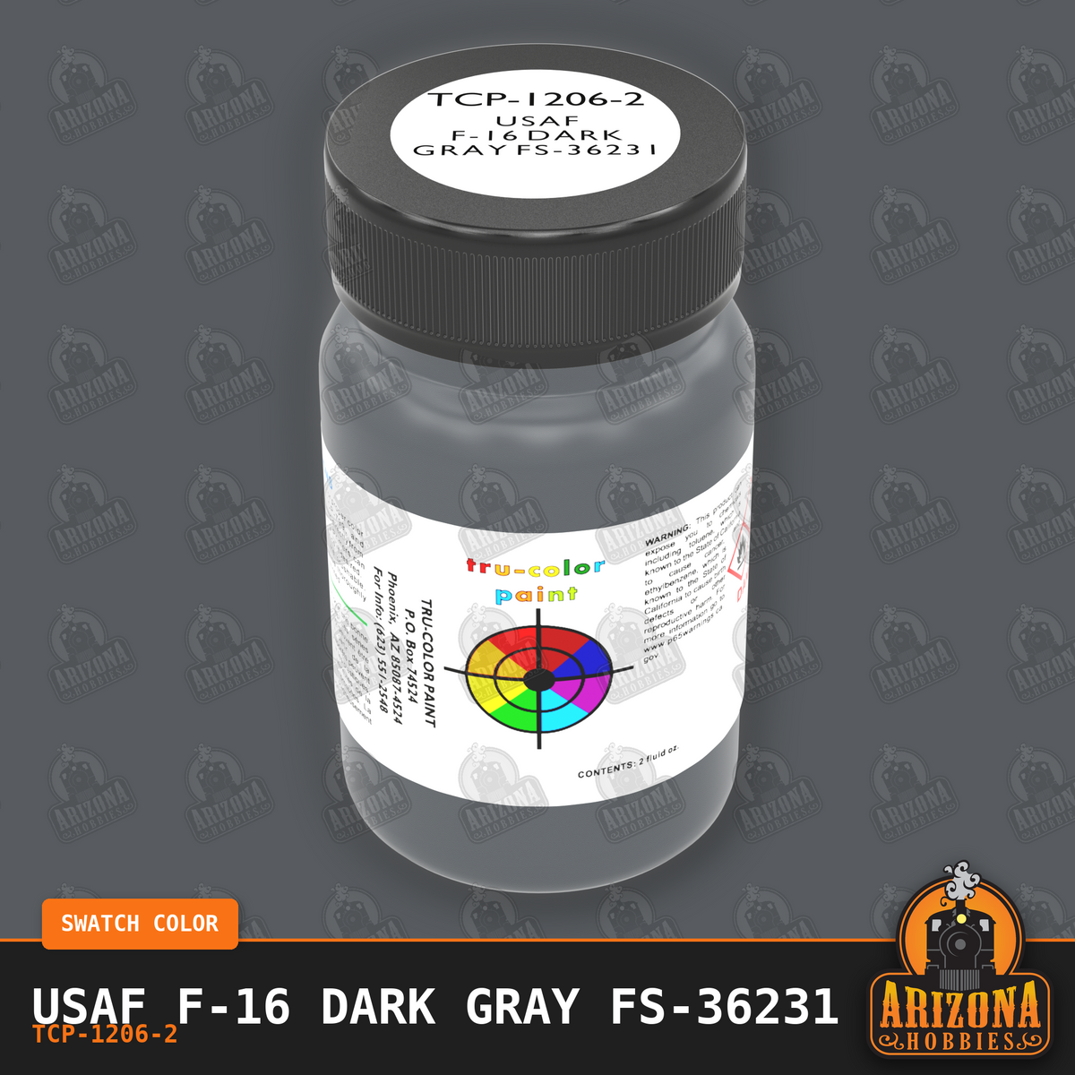U.S. Air Force F-16 DARK GRAY FS-36231 2-oz bottle (Air-brush) Tru-Color Paint SPECIAL ORDER ONLY