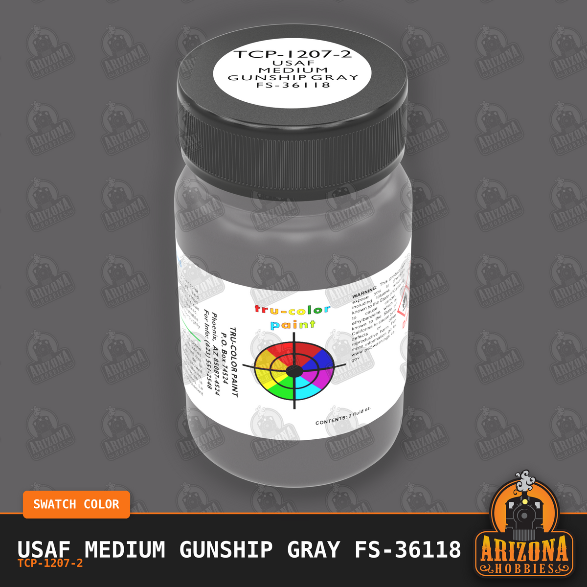 U.S. Air Force MEDIUM GUNSHIP GRAY FS-36118 2-oz bottle (Air-brush) Tru-Color Paint SPECIAL ORDER ONLY