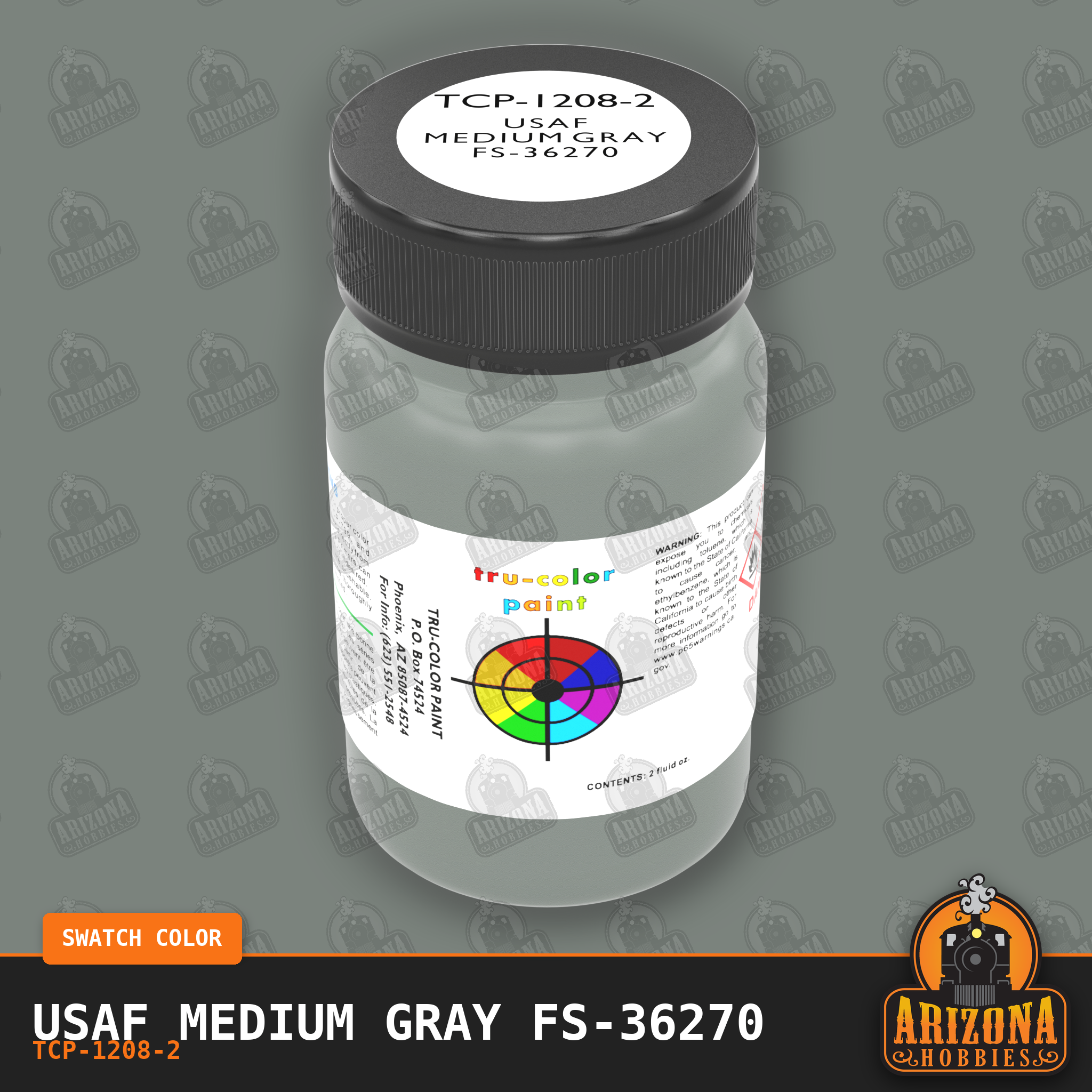 U.S. Air Force MEDIUM GRAY FS-36270 2-oz bottle (Air-brush) Tru-Color Paint SPECIAL ORDER ONLY