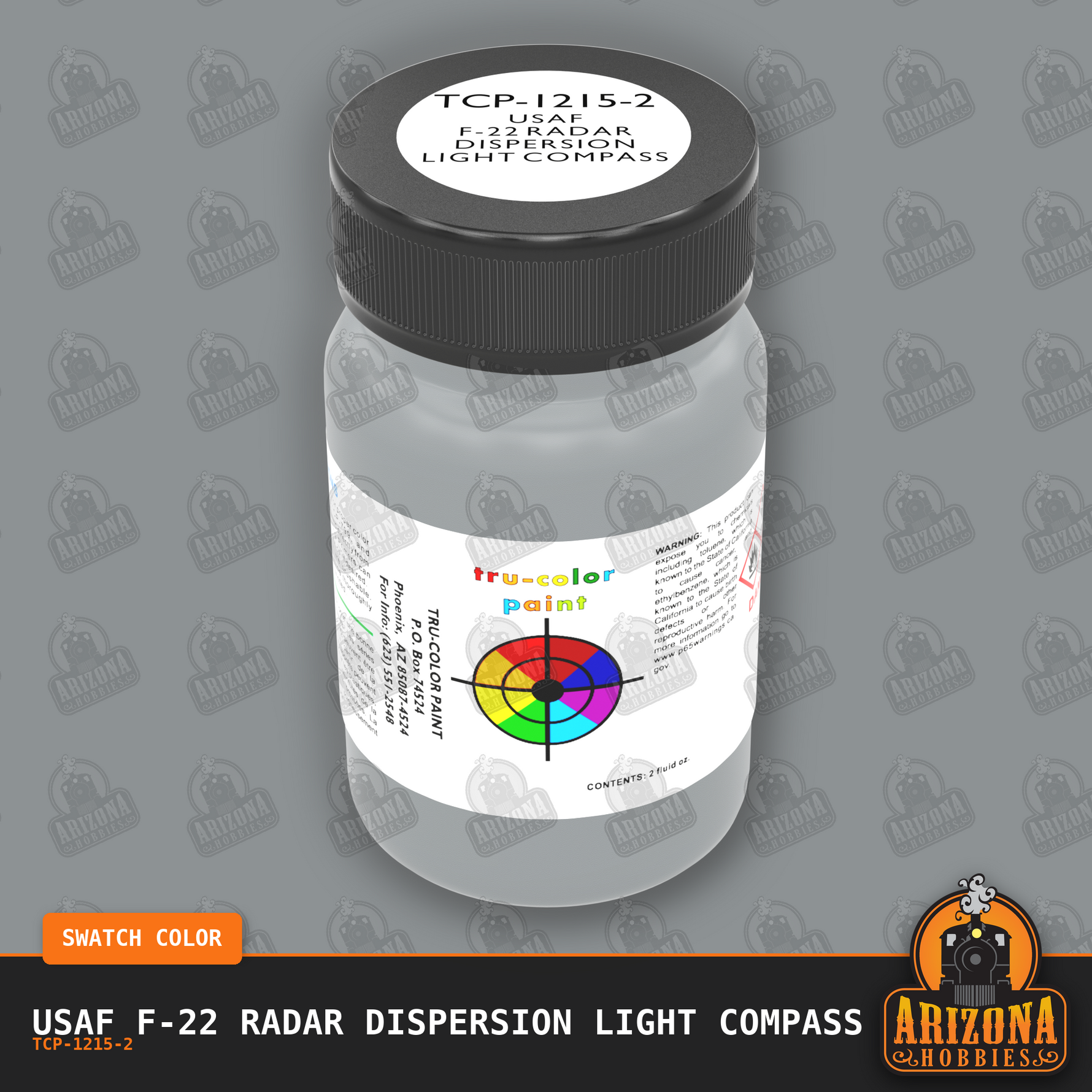 U.S. Air Force F-22 RADAR DISPERSION DARK COMPASS GHOST GRAY 2-oz bottle (Air-brush) Tru-Color Paint SPECIAL ORDER ONLY