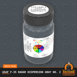U.S. Air Force F-35 RADAR DISPERSION GRAY No. 2 2-oz bottle (Air-brush) Tru-Color Paint SPECIAL ORDER ONLY