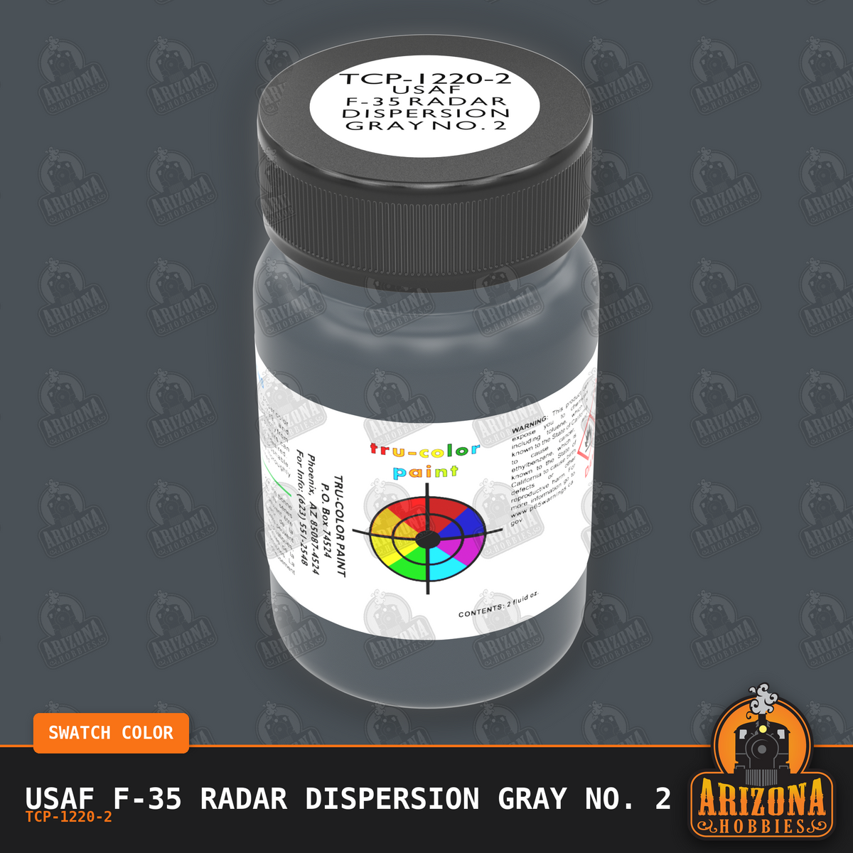 U.S. Air Force F-35 RADAR DISPERSION GRAY No. 2 2-oz bottle (Air-brush) Tru-Color Paint SPECIAL ORDER ONLY