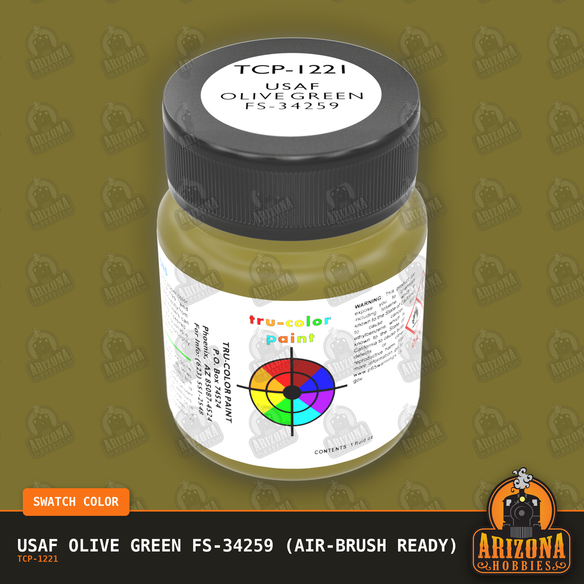 U.S. Air Force OLIVE GREEN FS-34259 1-oz bottle (Air-brush) Tru-Color Paint