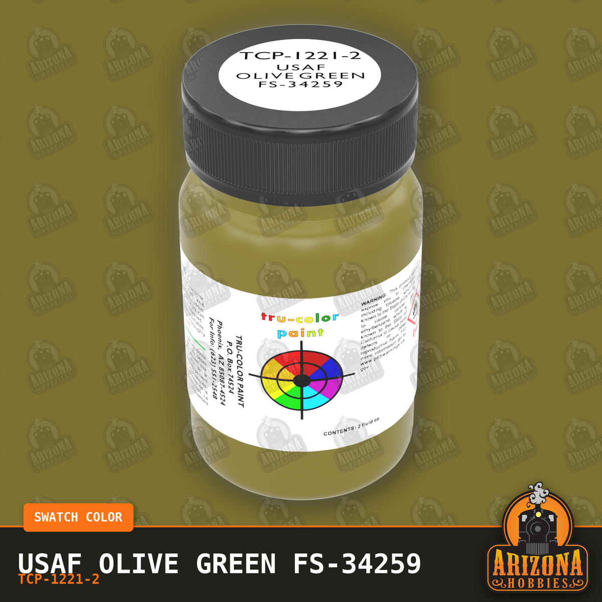 U.S. Air Force OLIVE GREEN FS-34259 2-oz bottle (Air-brush) Tru-Color Paint SPECIAL ORDER ONLY