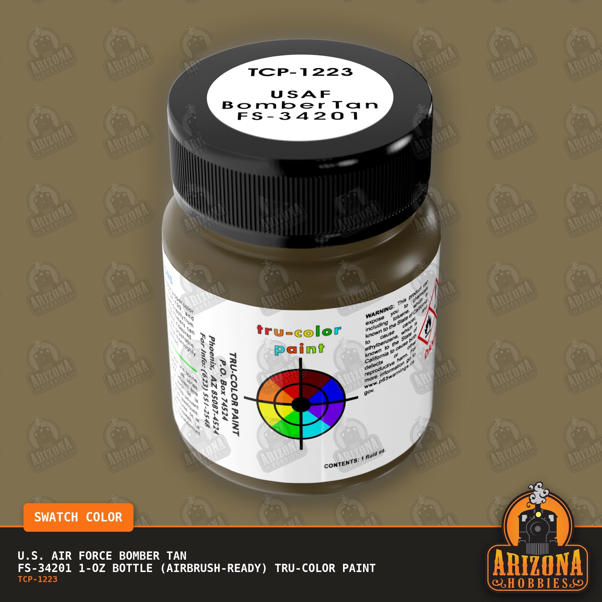 U.S. Air Force BOMBER TAN FS-34201 1-oz bottle (Airbrush-ready) Tru-Color Paint